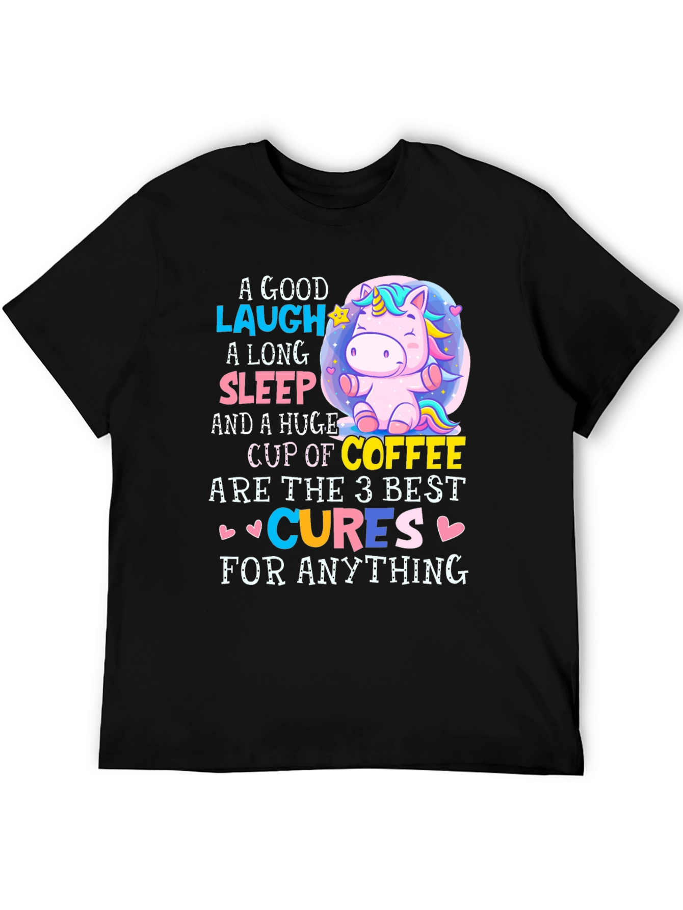Funny Unicorn Coffee Cures T-Shirt