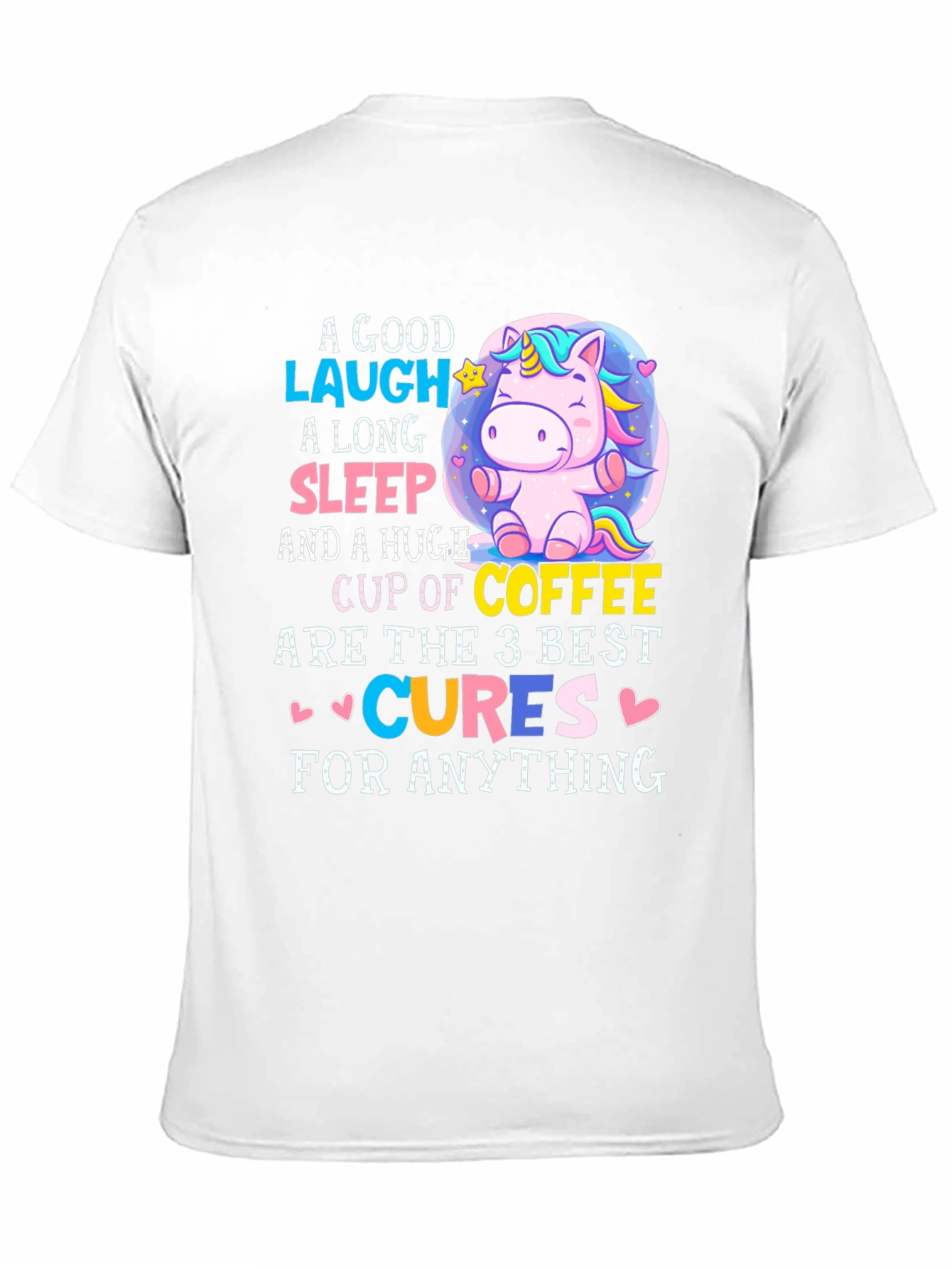 Funny Unicorn Coffee Cures T-Shirt