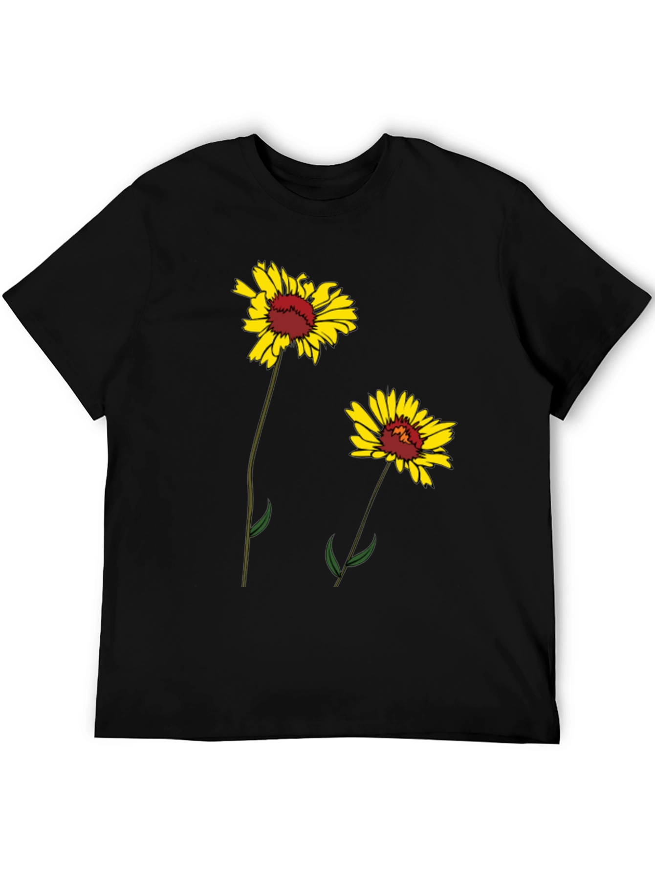 Sunflower Graphic Black Tee