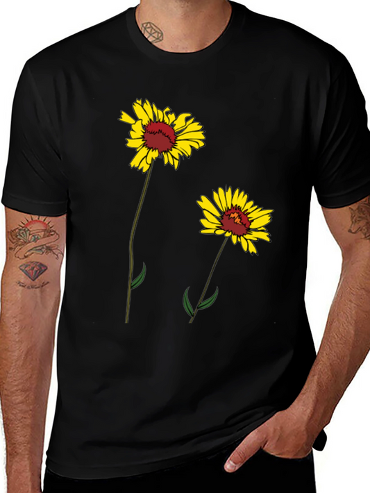 Sunflower Graphic Black Tee