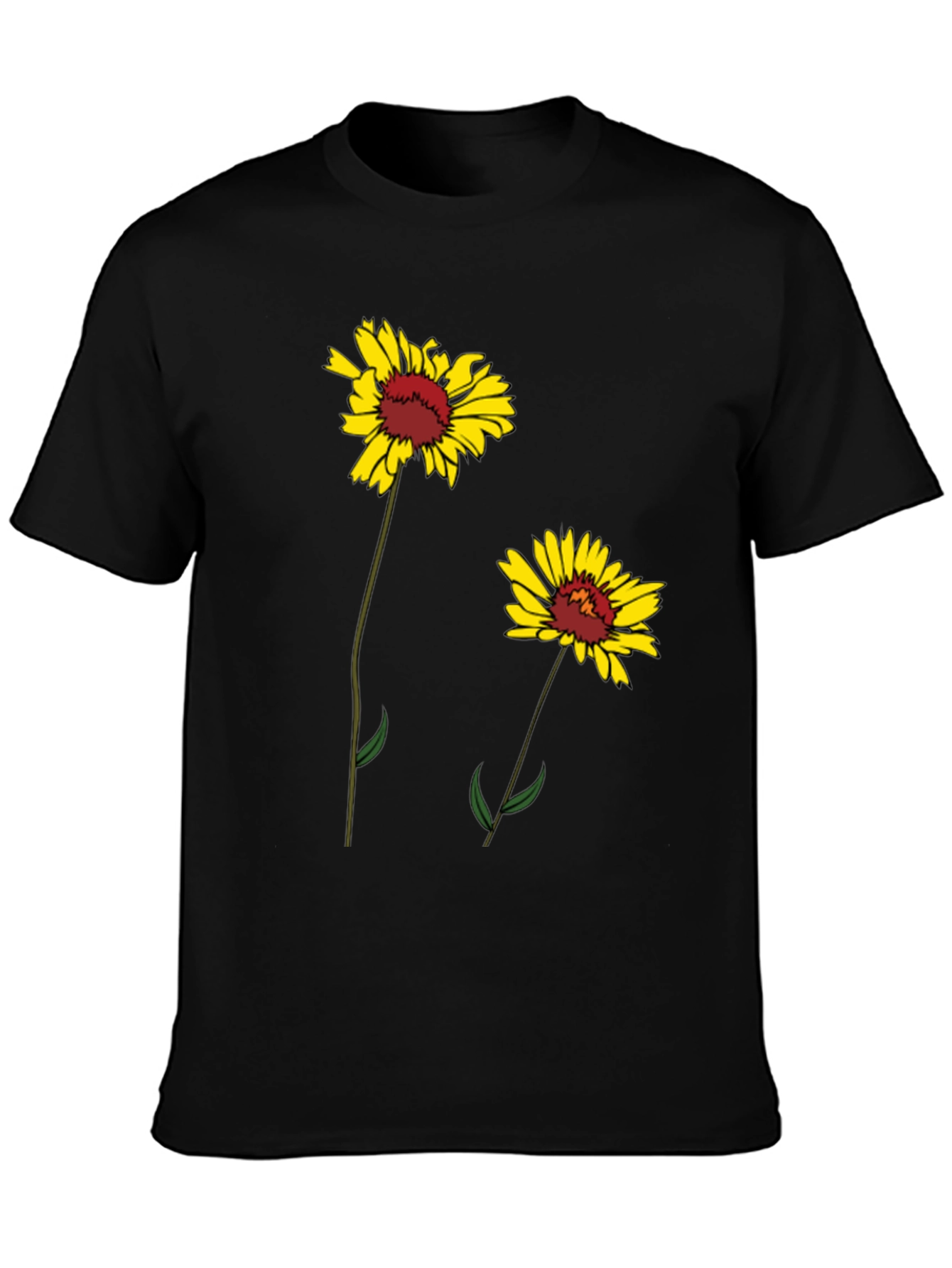 Sunflower Graphic Black Tee