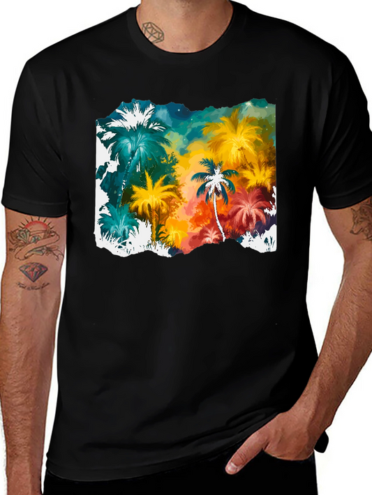 Tropical Palm Tree Graphic T-Shirt