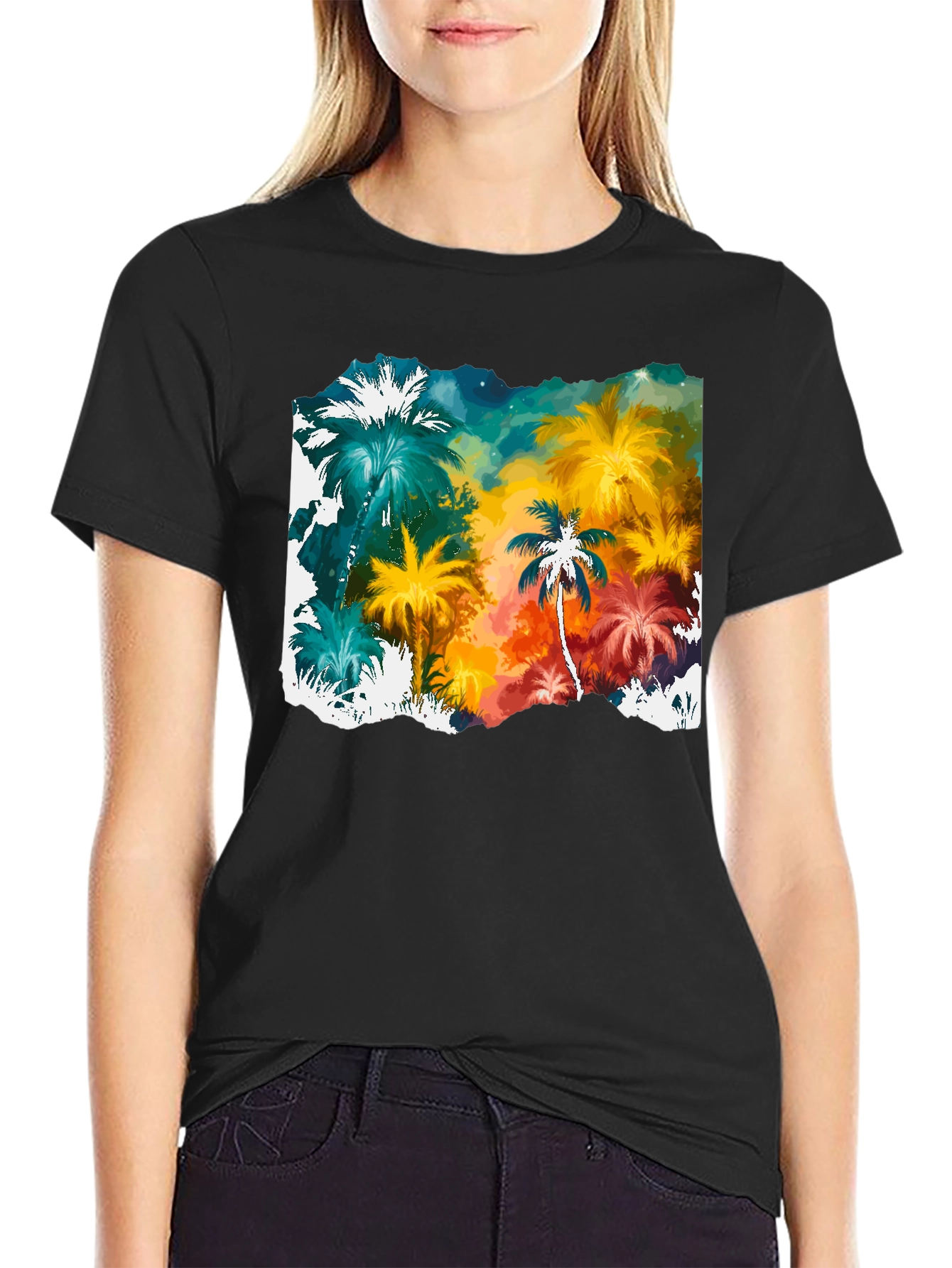 Tropical Palm Tree Graphic T-Shirt