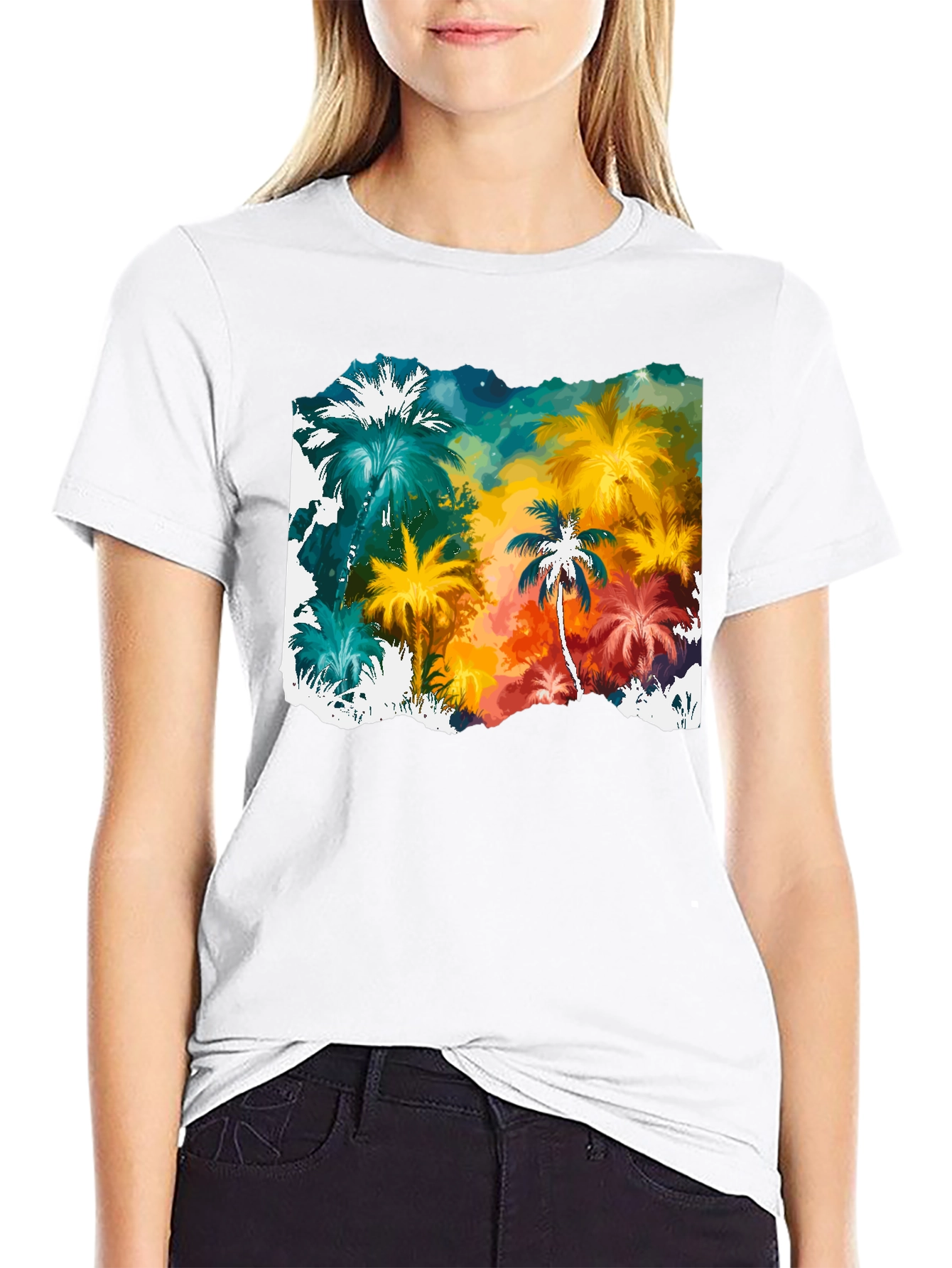 Tropical Palm Tree Graphic T-Shirt