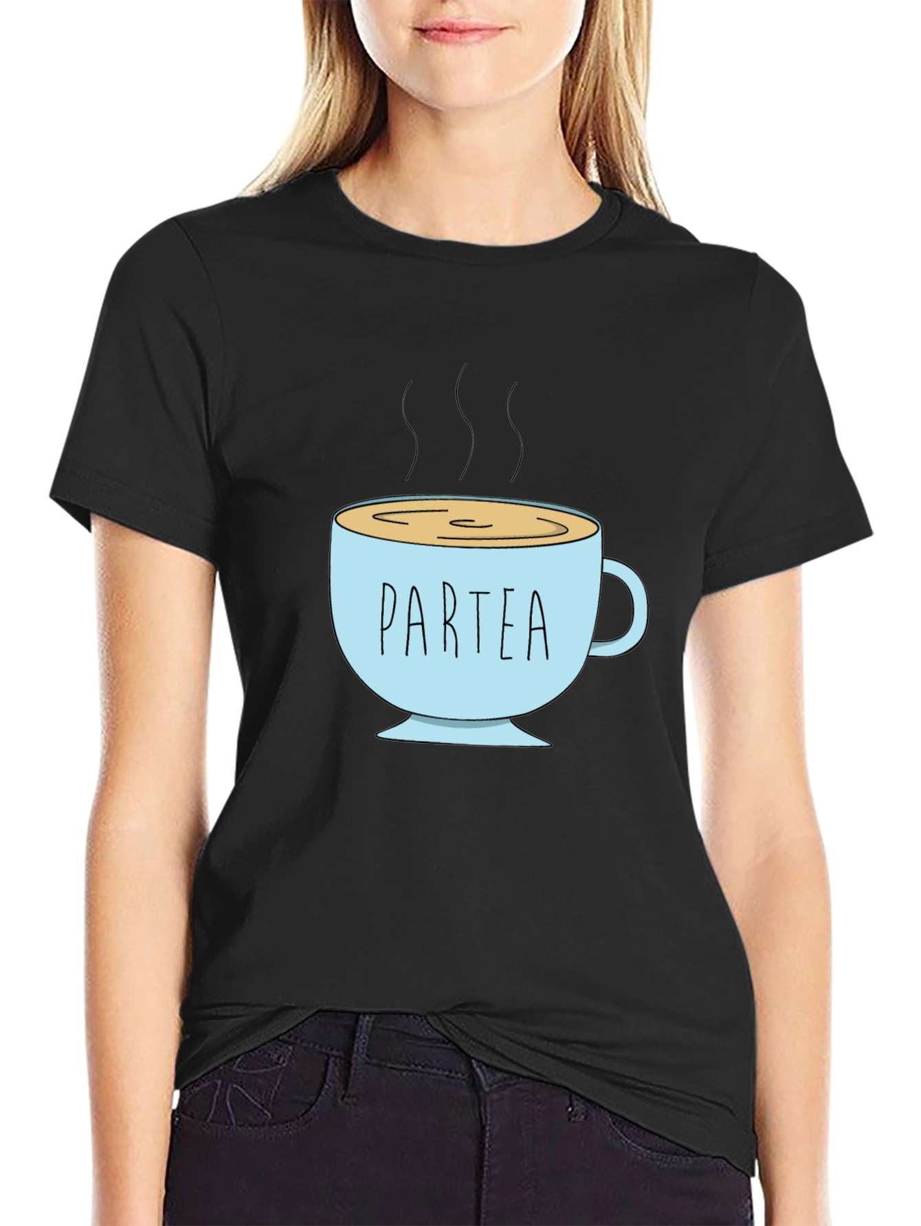 Partea Graphic Tee - Black Cotton Shirt