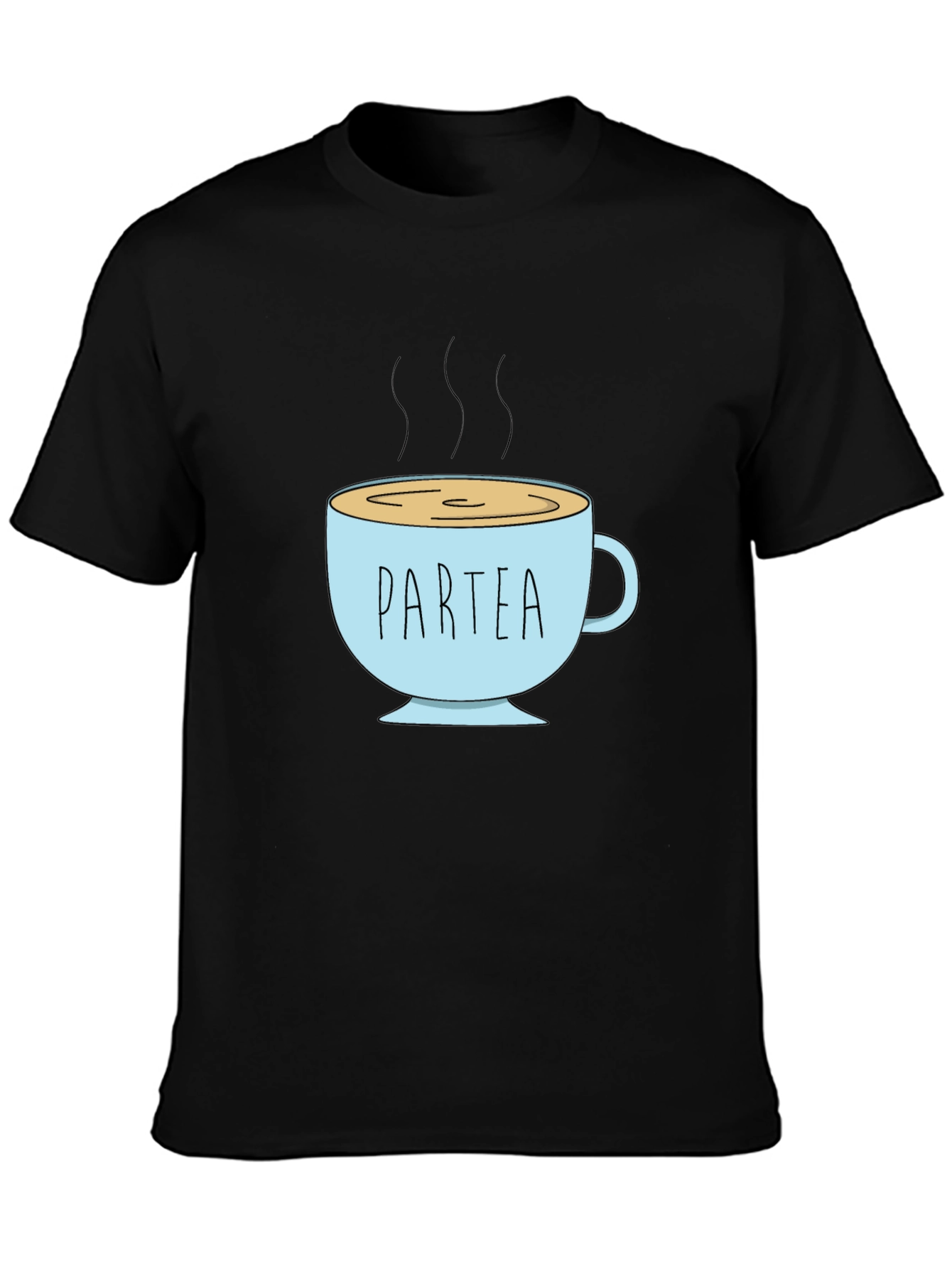 Partea Graphic Tee - Black Cotton Shirt