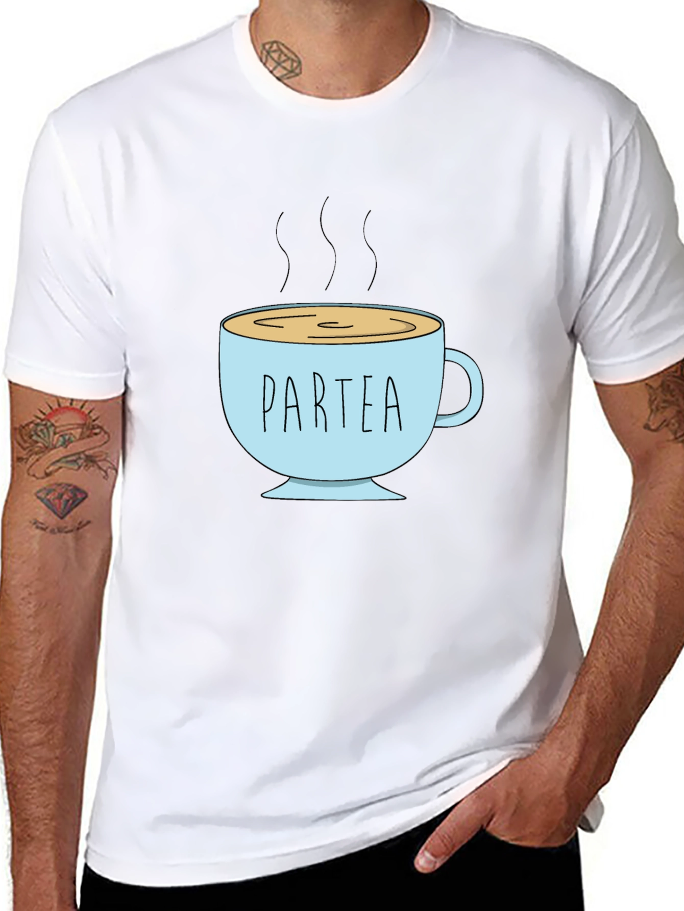 Partea Graphic Tee - Black Cotton Shirt
