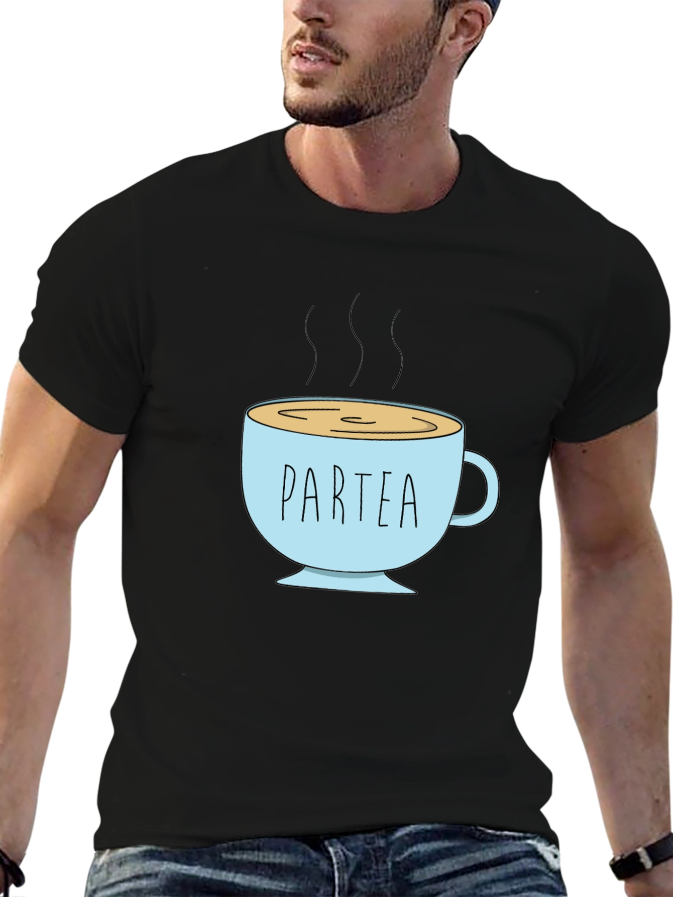 Partea Graphic Tee - Black Cotton Shirt