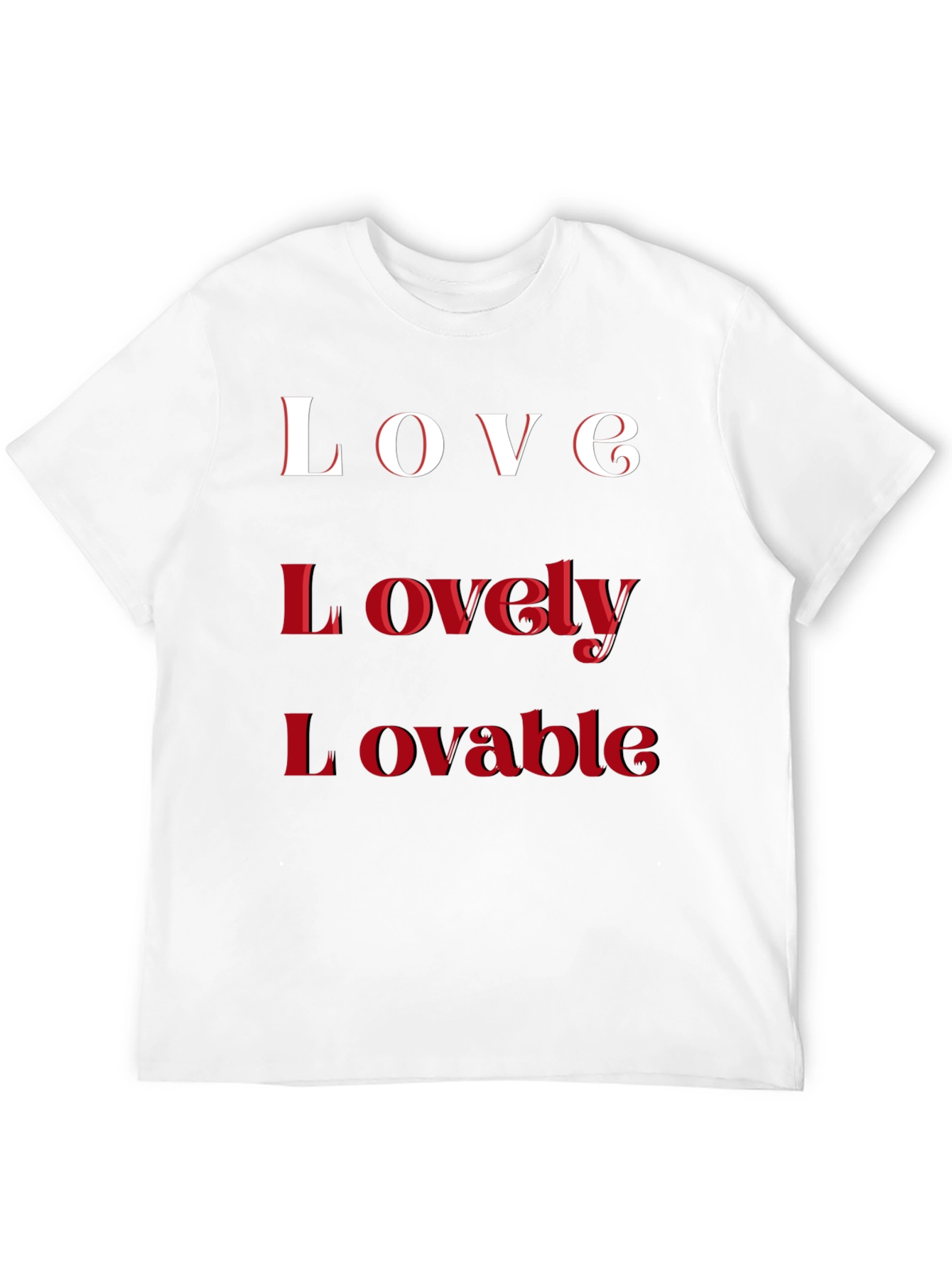 Love Lovely Lovable Black T-Shirt