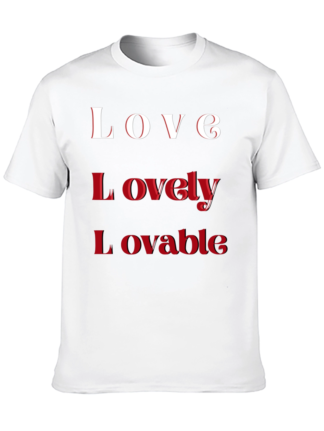 Love Lovely Lovable Black T-Shirt