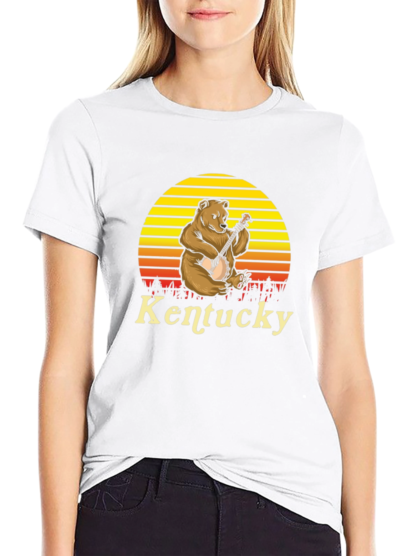 Kentucky Bear Banjo Graphic T-Shirt