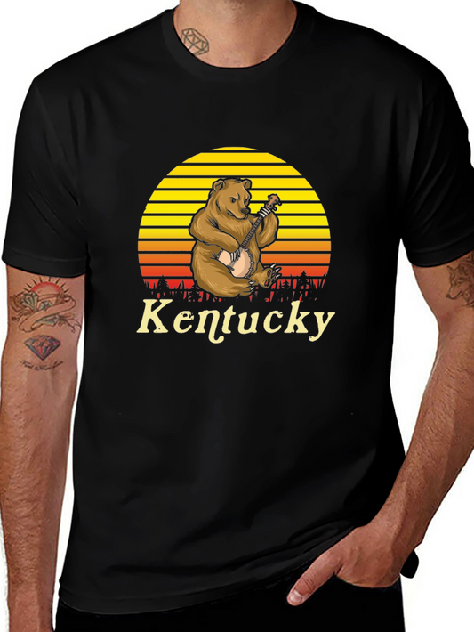 Kentucky Bear Banjo Graphic T-Shirt