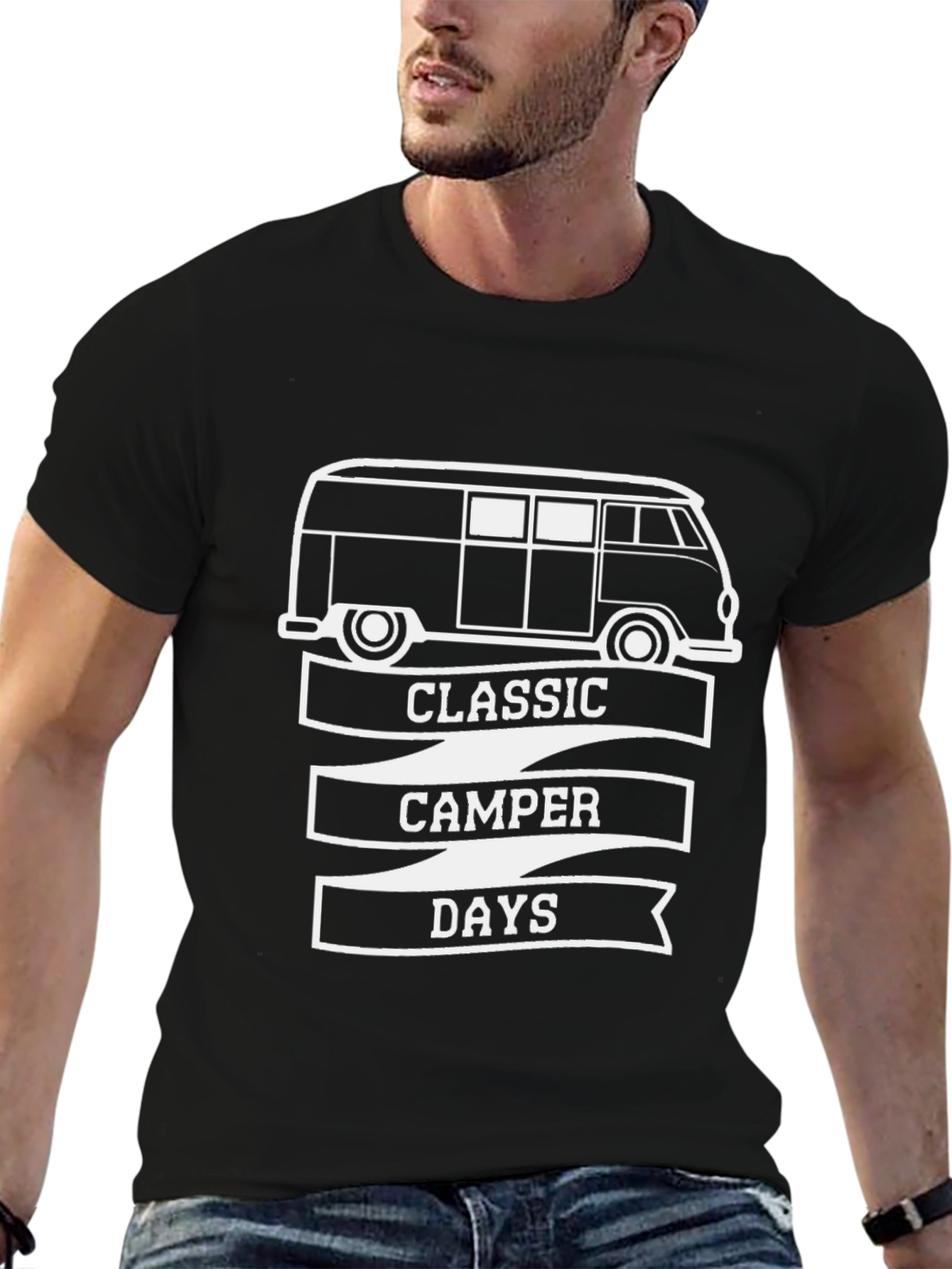 Classic Camper Days Graphic Tee - Retro Van