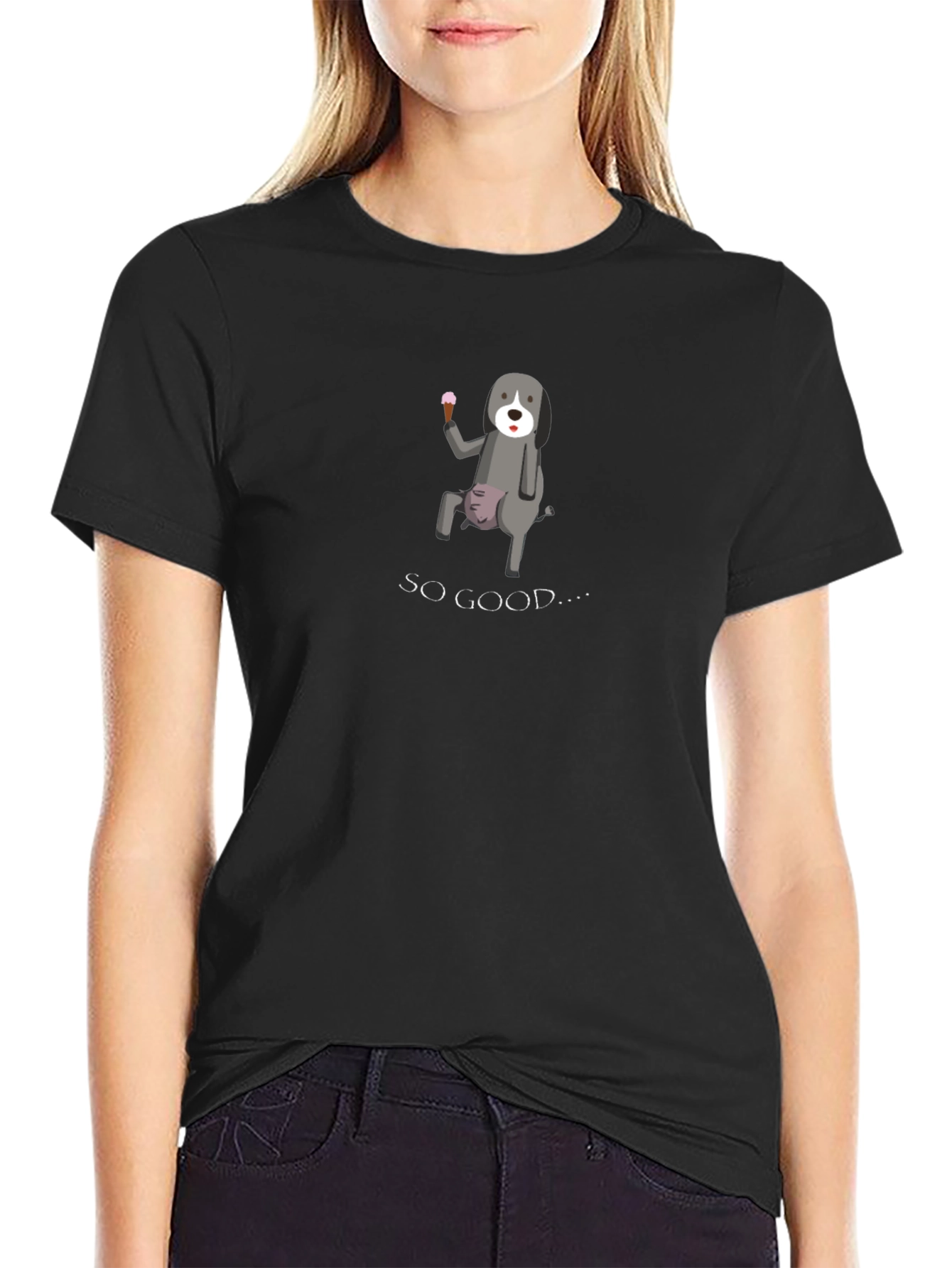 Funny Dog Ice Cream Graphic Tee