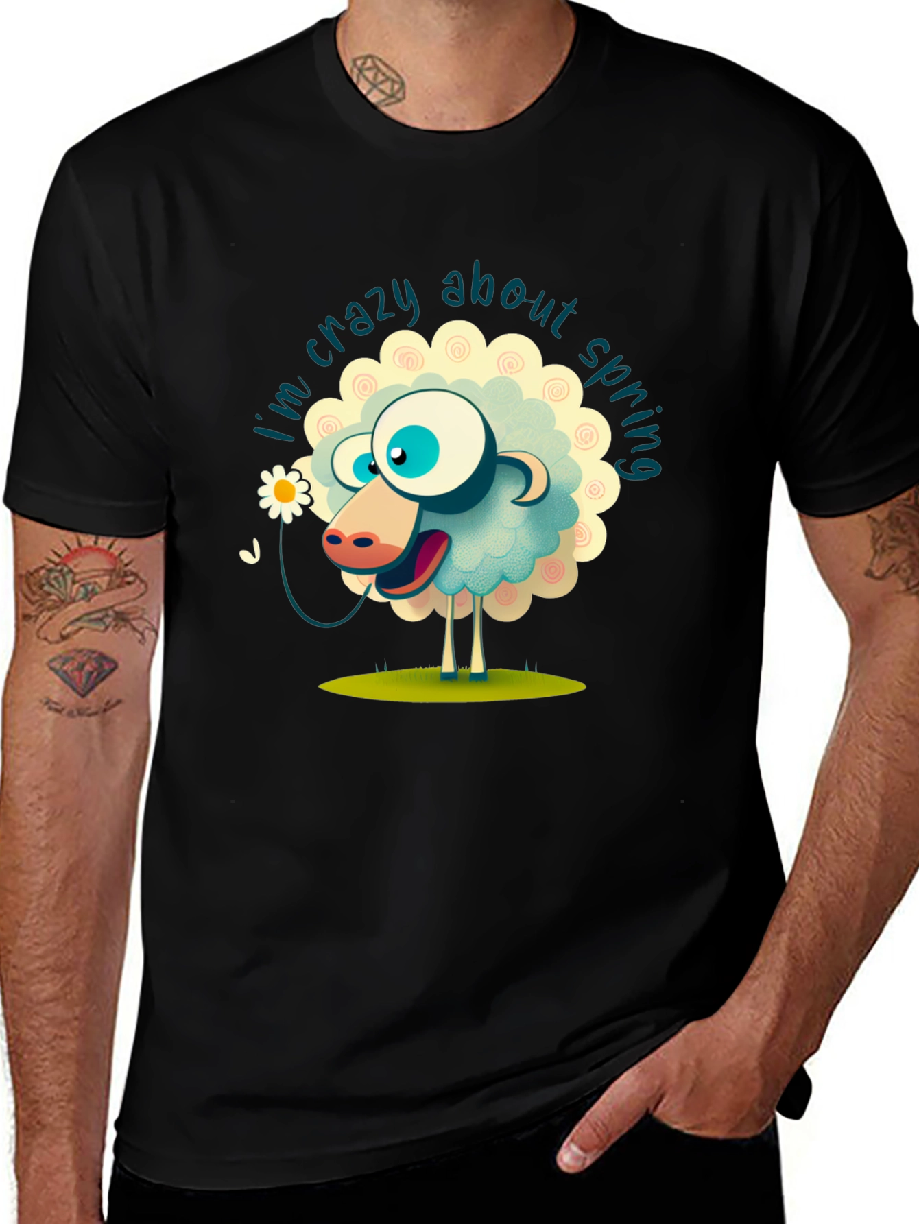 Crazy About Spring Sheep Graphic Tee