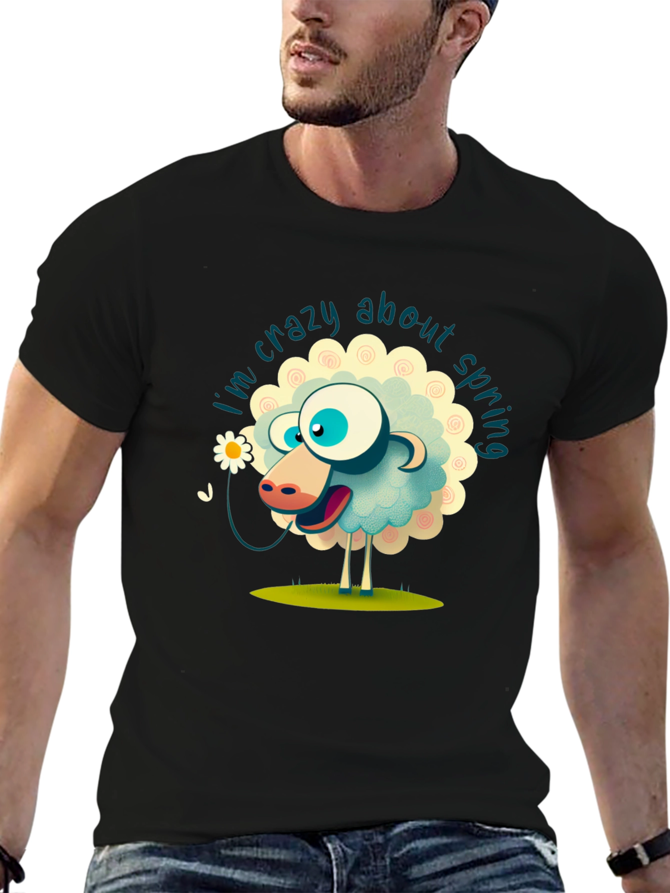Crazy About Spring Sheep Graphic Tee