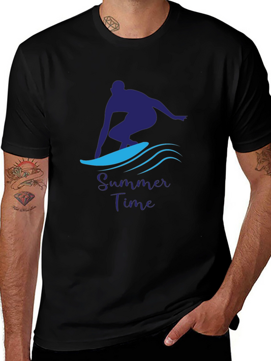 Summer Time Surfer Graphic T-Shirt