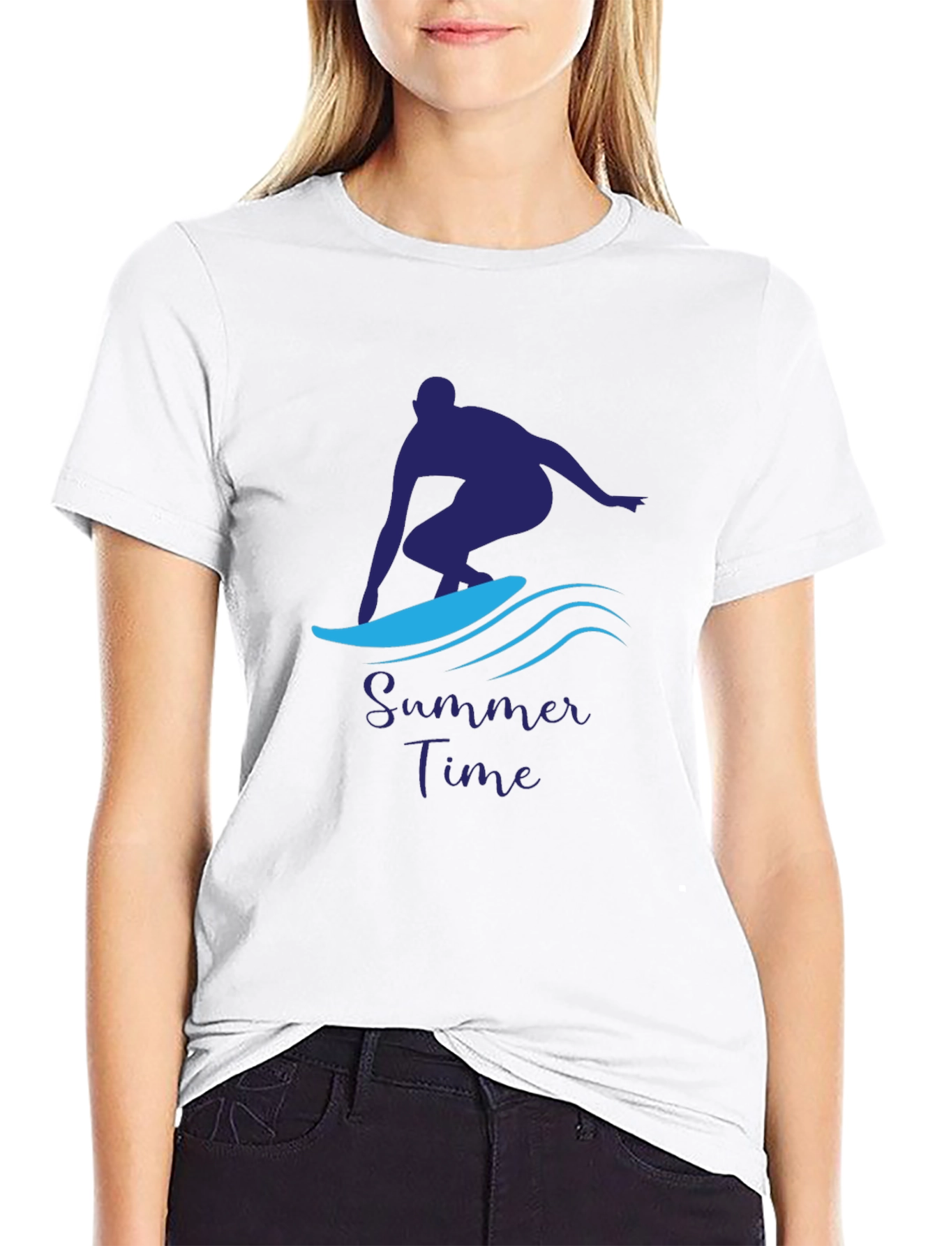 Summer Time Surfer Graphic T-Shirt