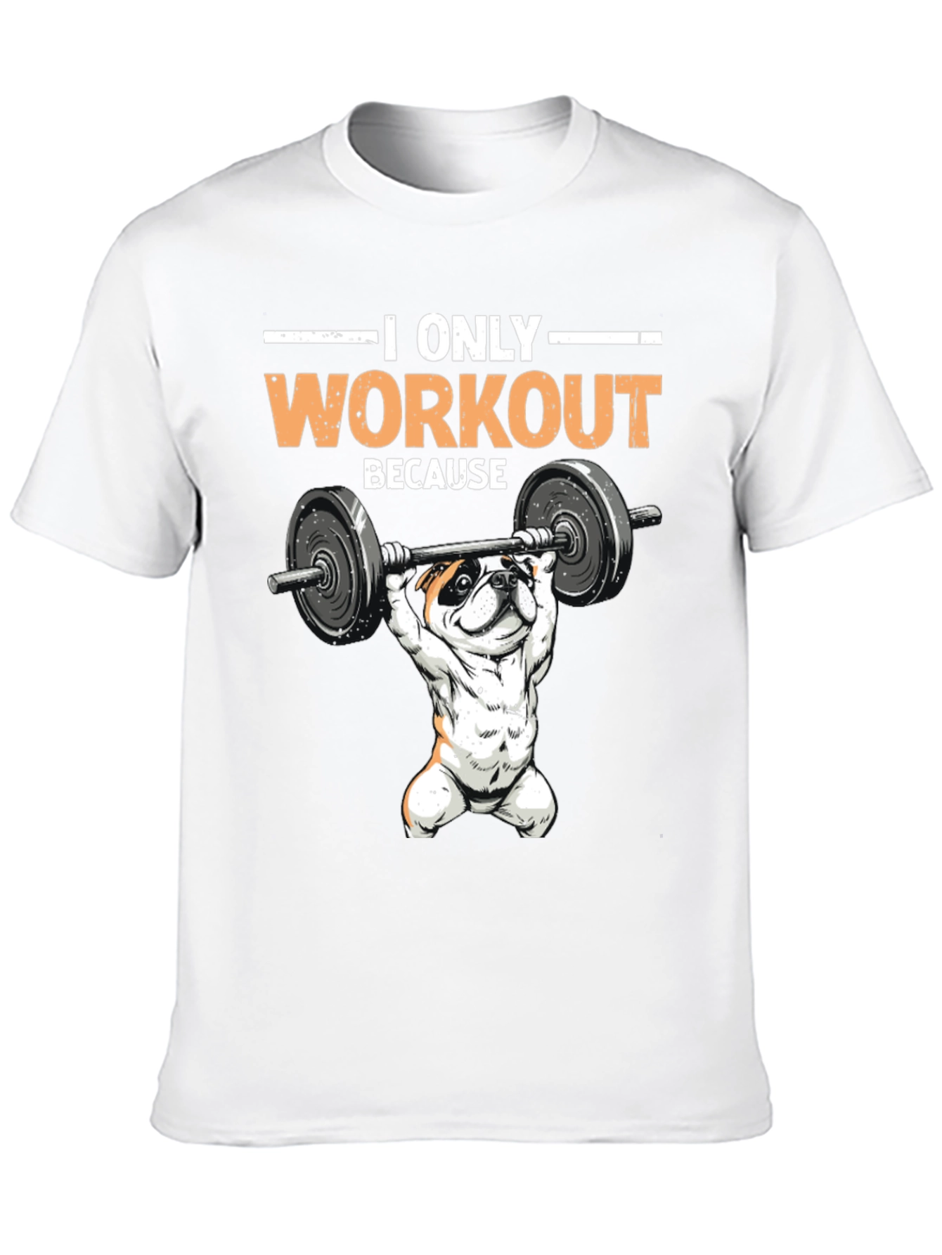 Workout Bulldog Graphic T-Shirt