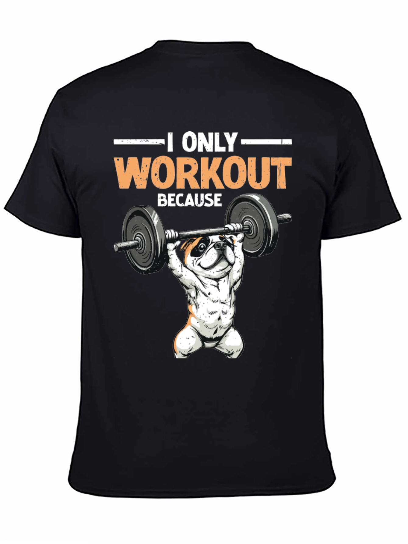 Workout Bulldog Graphic T-Shirt