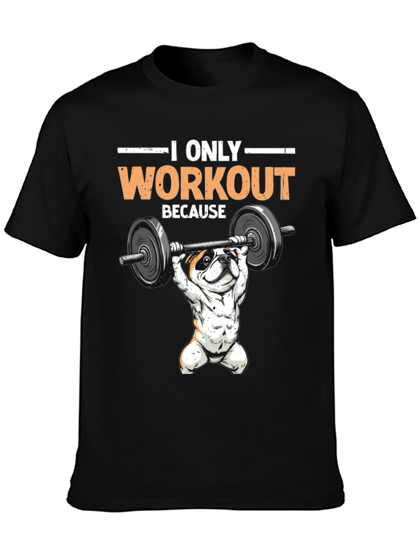 Workout Bulldog Graphic T-Shirt