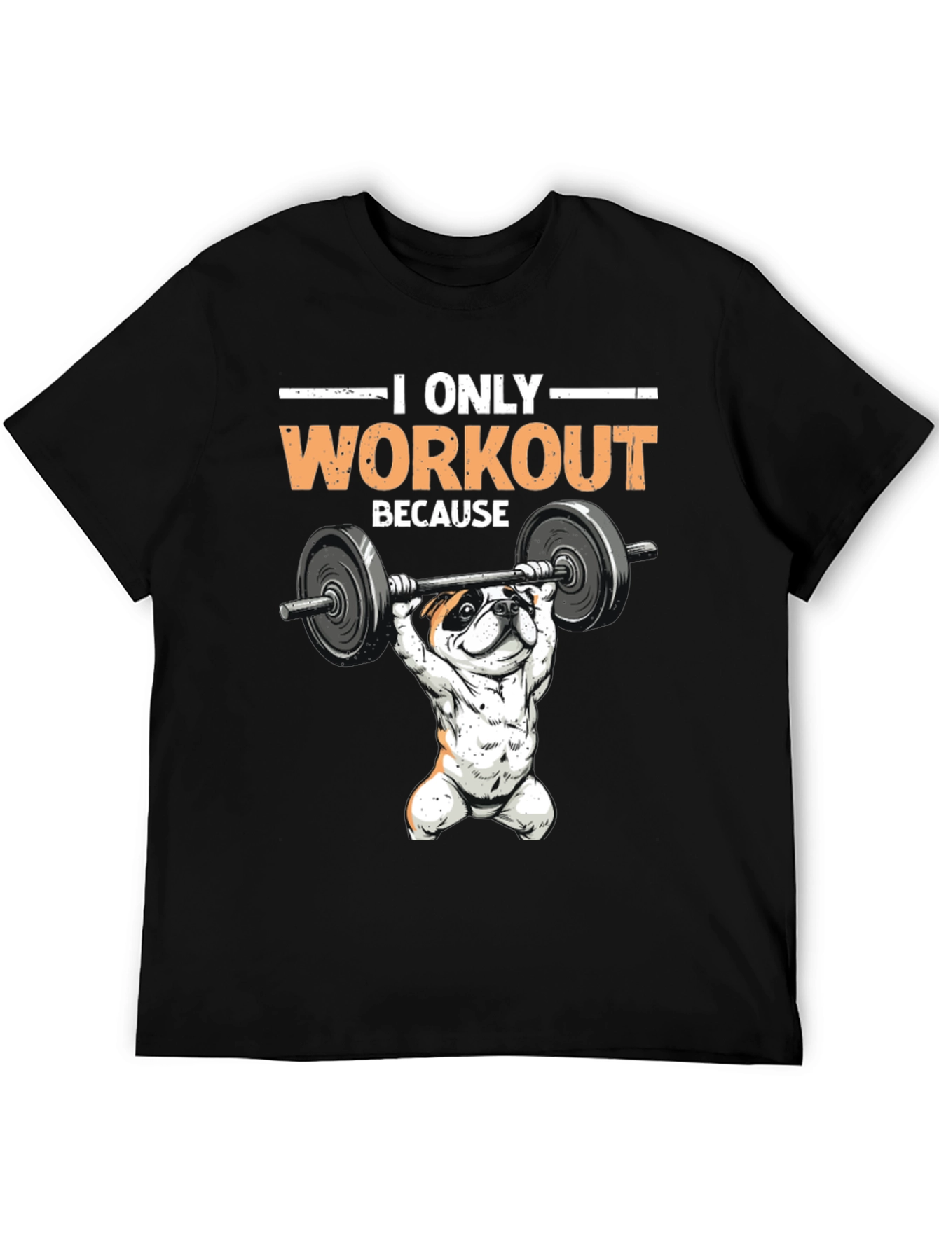 Workout Bulldog Graphic T-Shirt
