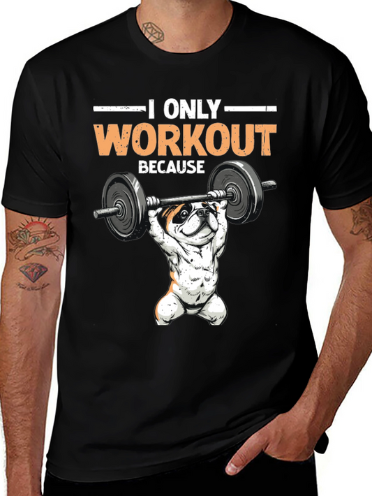 Workout Bulldog Graphic T-Shirt