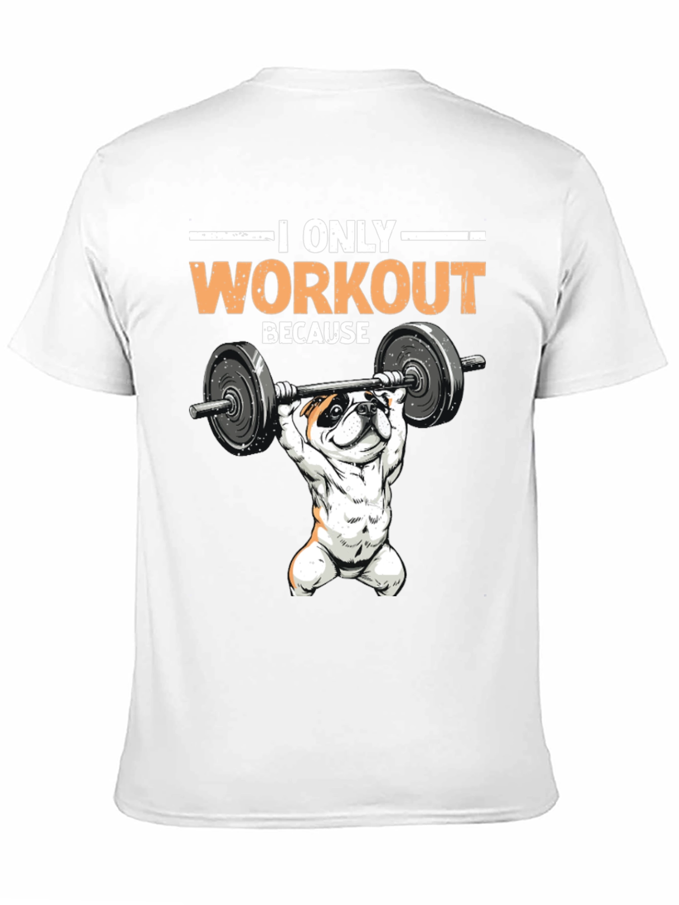 Workout Bulldog Graphic T-Shirt