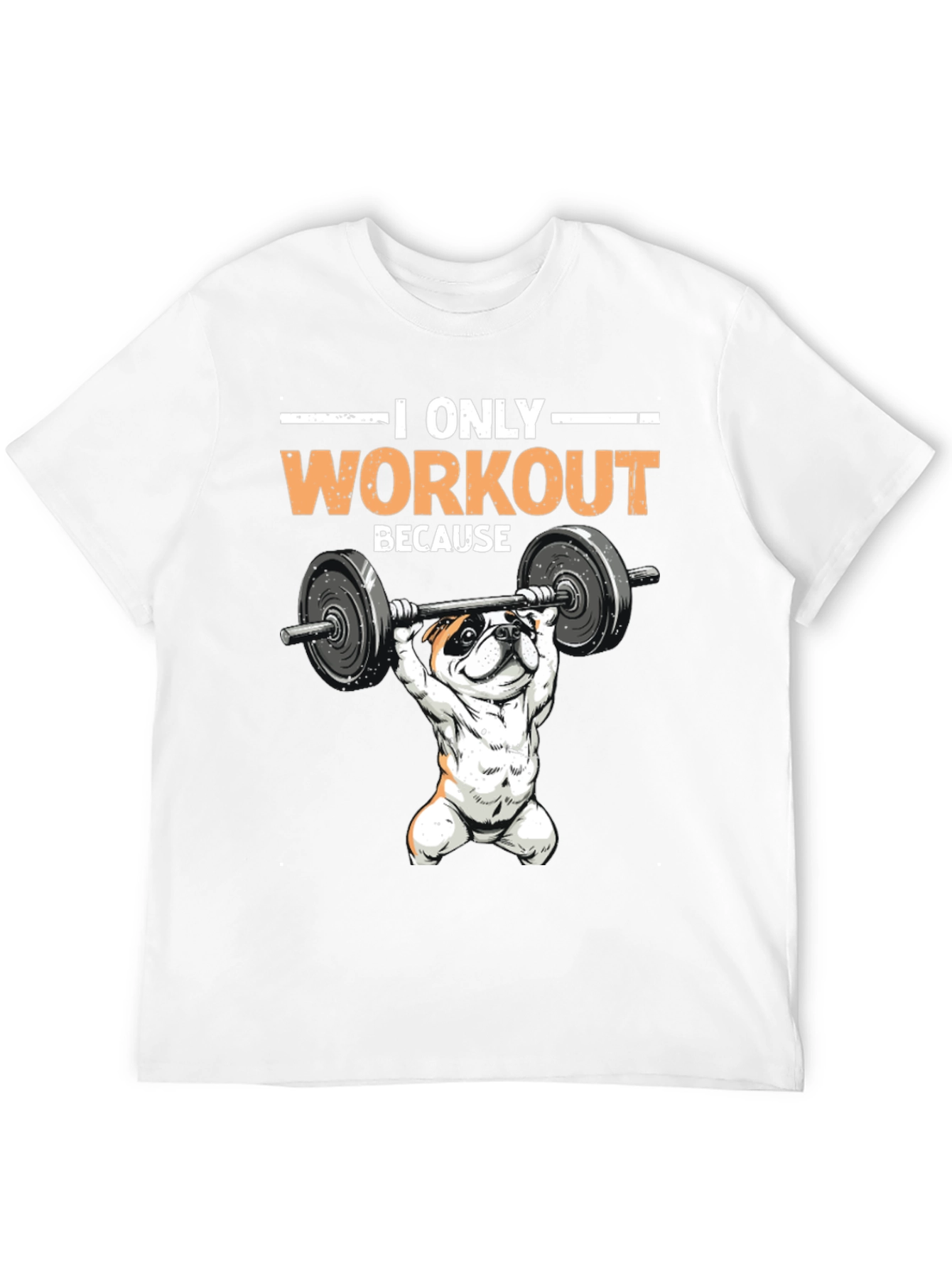 Workout Bulldog Graphic T-Shirt