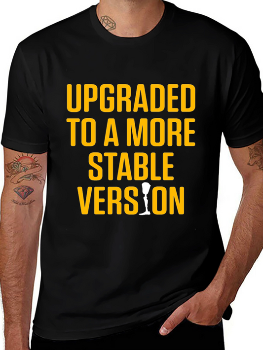 Upgraded Stable Version Graphic Tee - Black