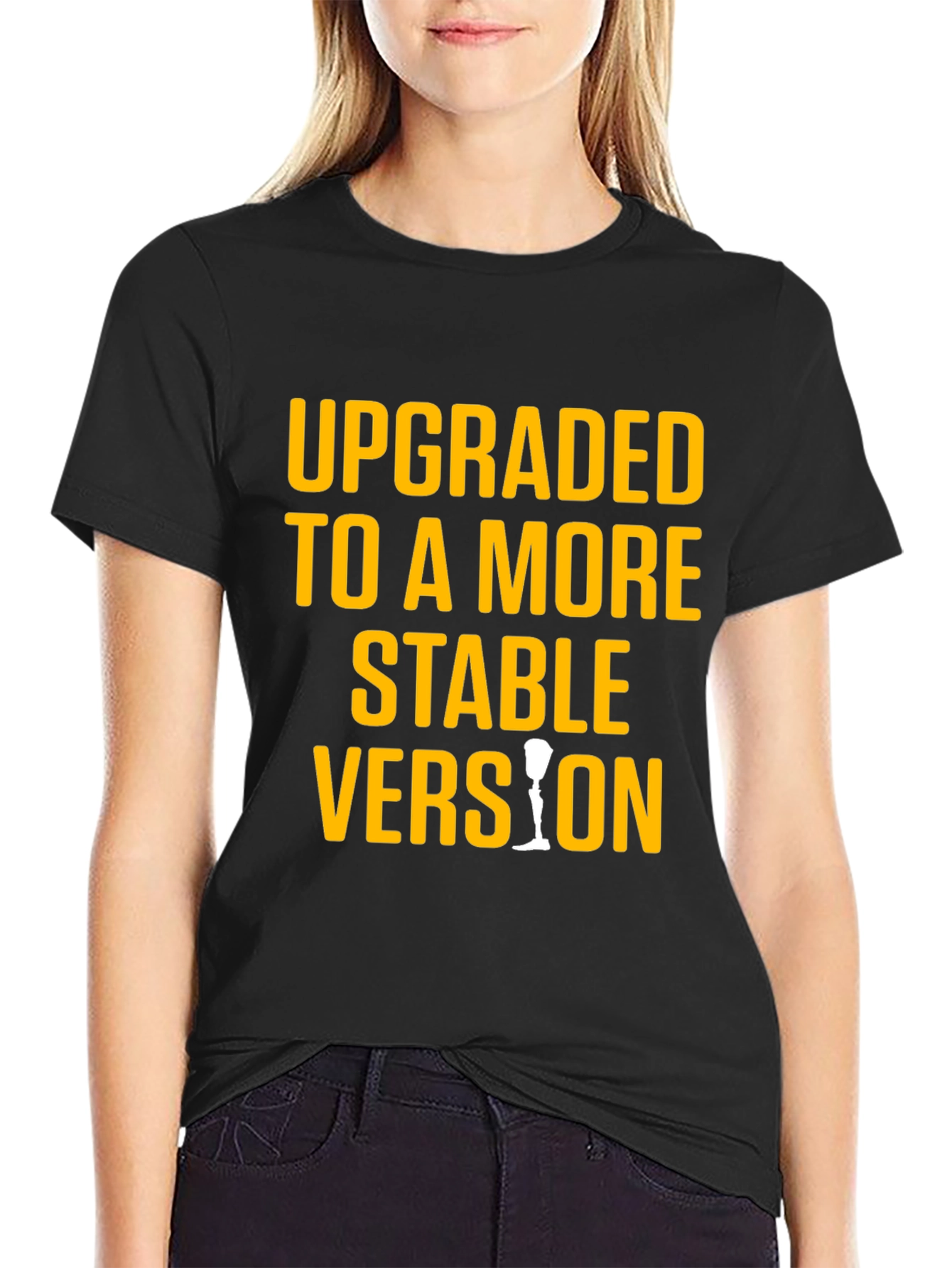 Upgraded Stable Version Graphic Tee - Black