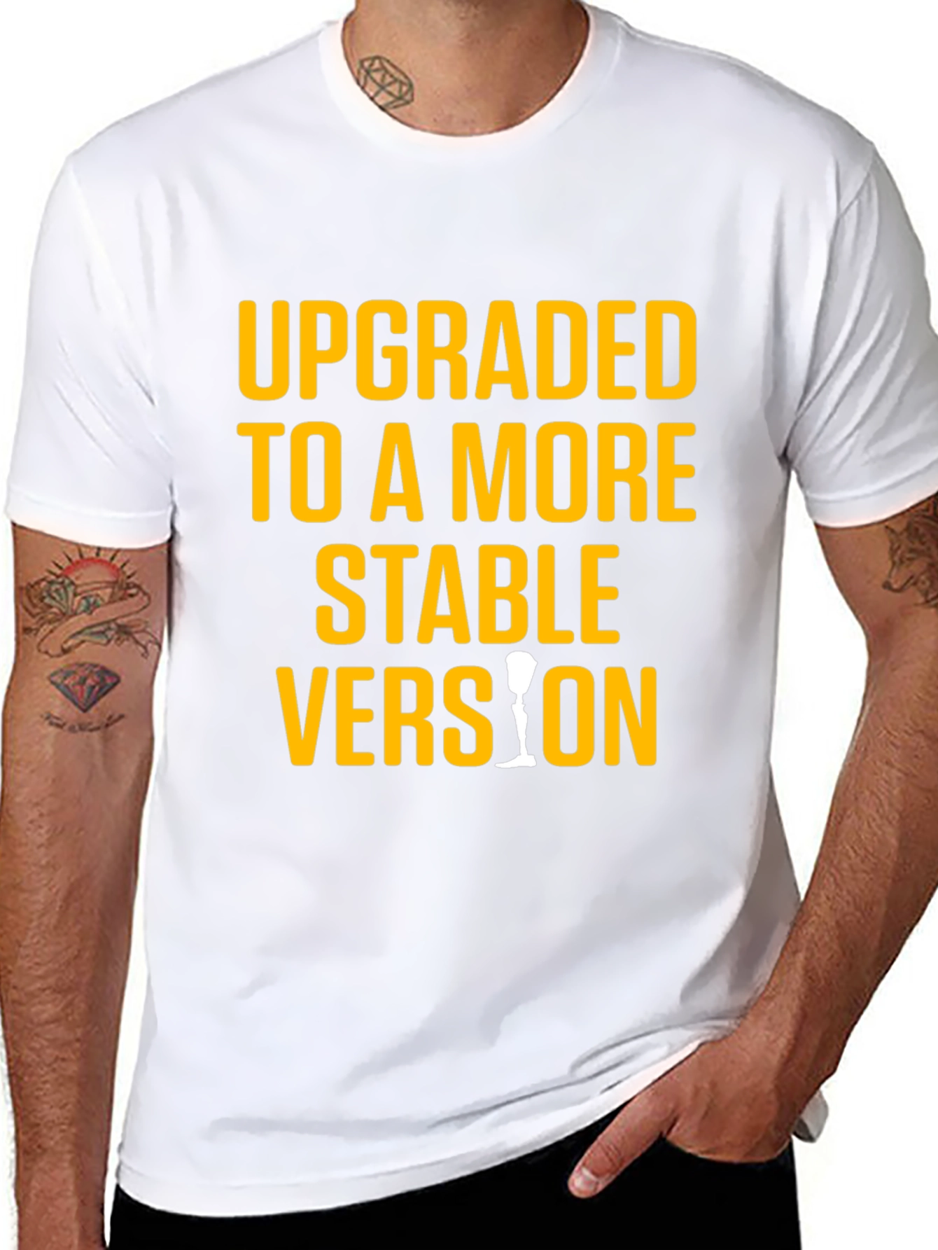 Upgraded Stable Version Graphic Tee - Black