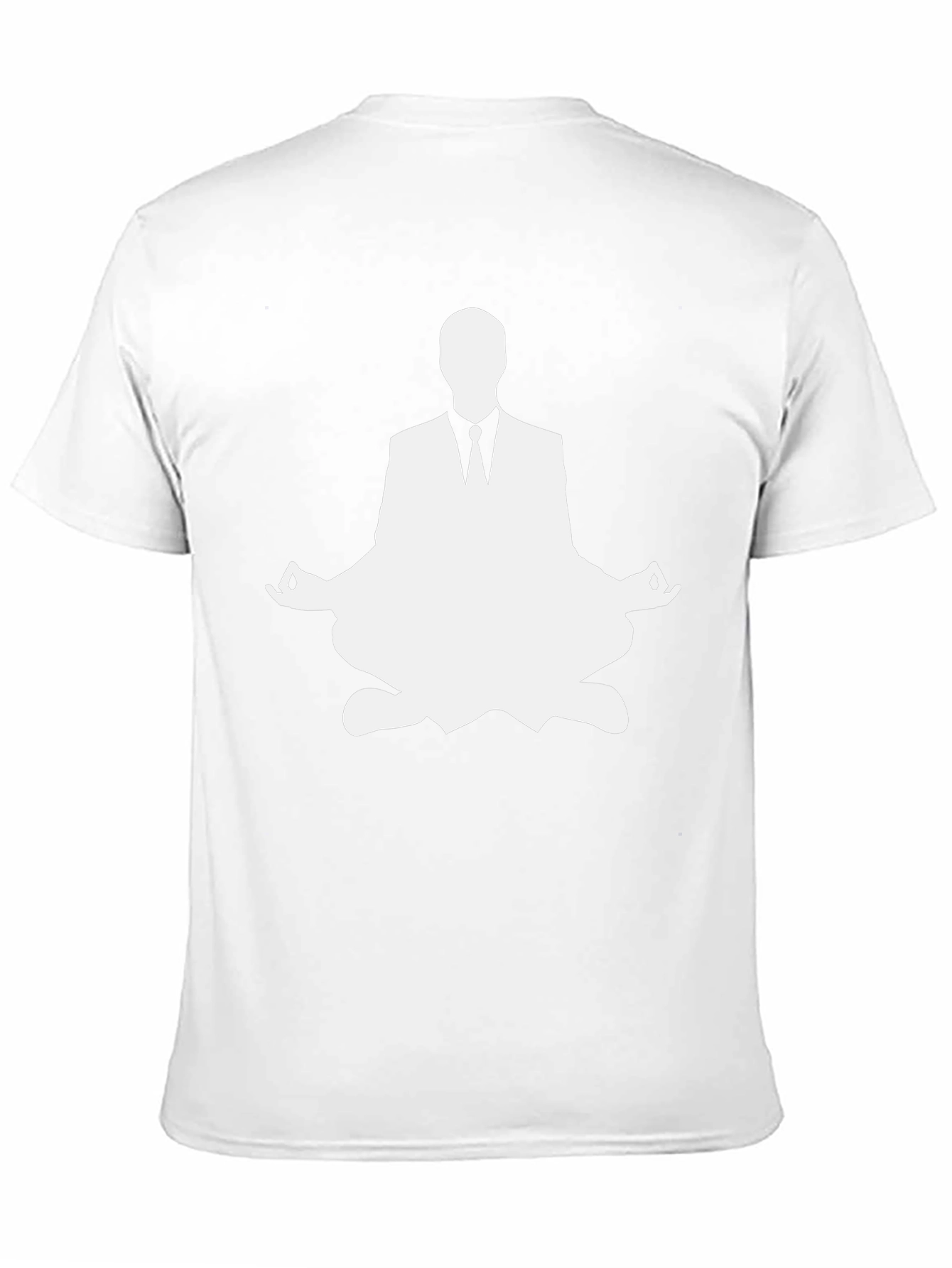 Meditating Business Man Graphic Tee - Black Cotton T-Shirt
