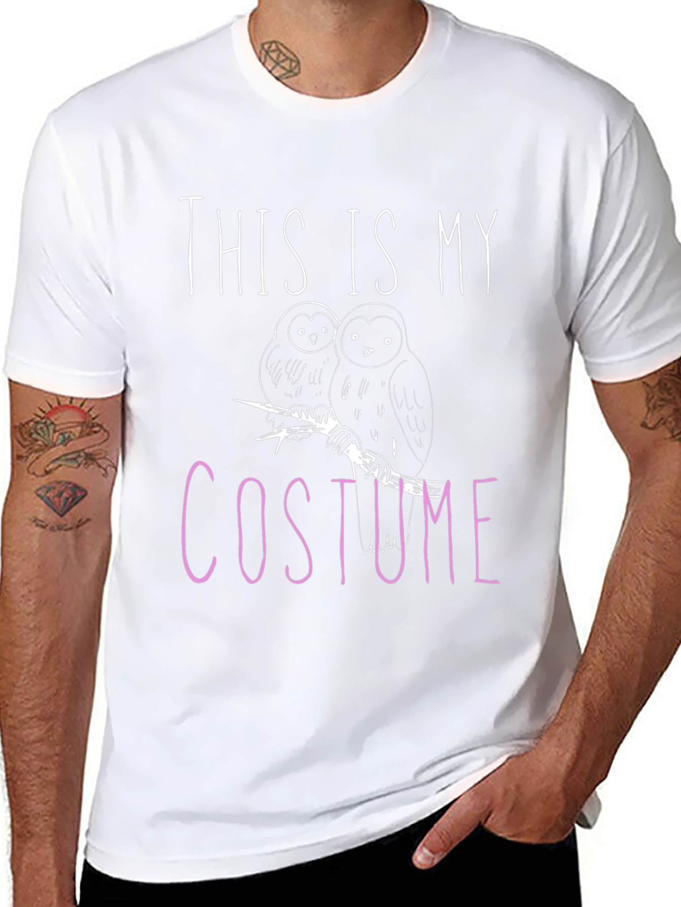 Owl Costume T-Shirt: Funny Halloween Tee