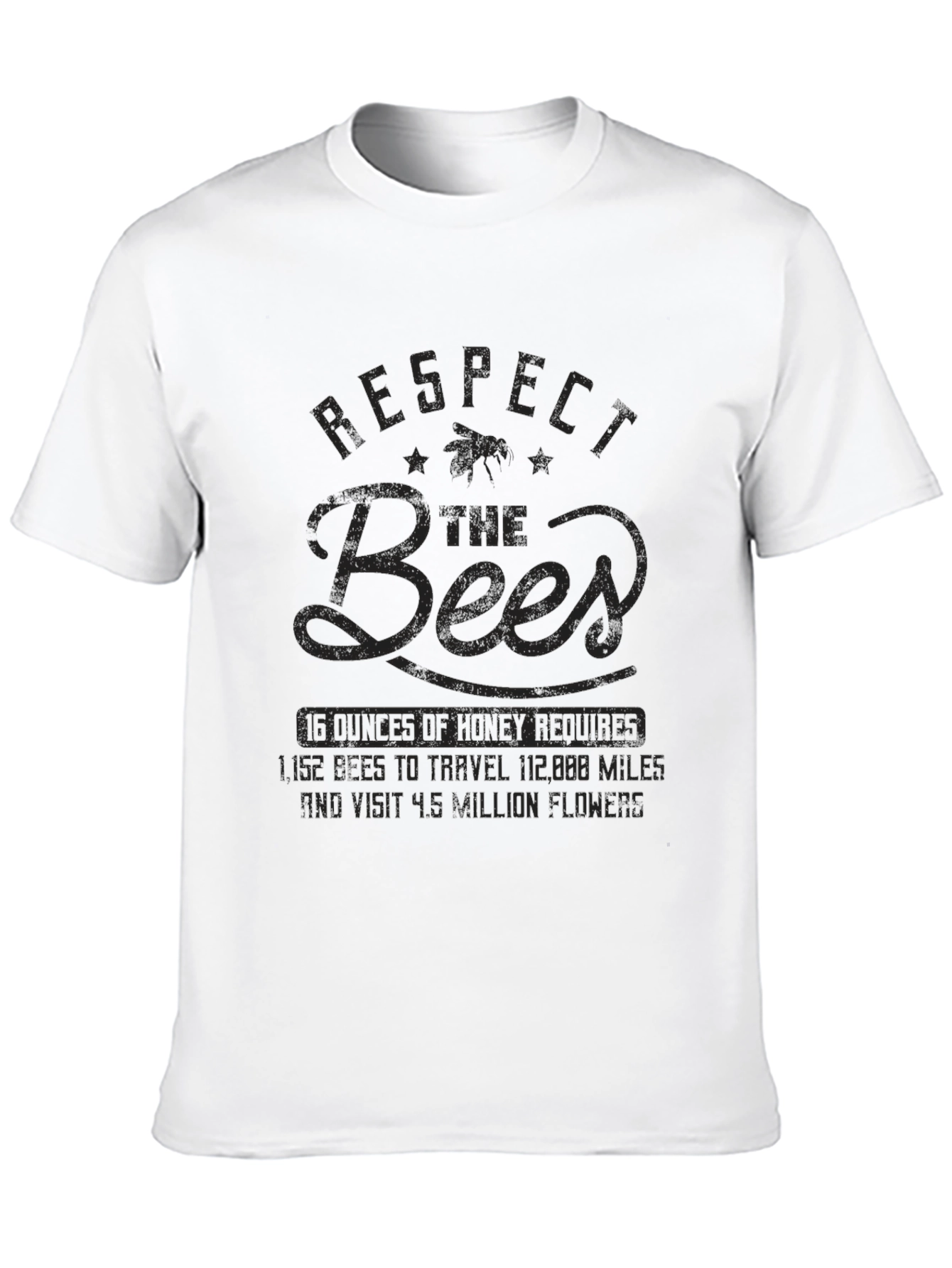 Respect the Bees Graphic T-Shirt - Black
