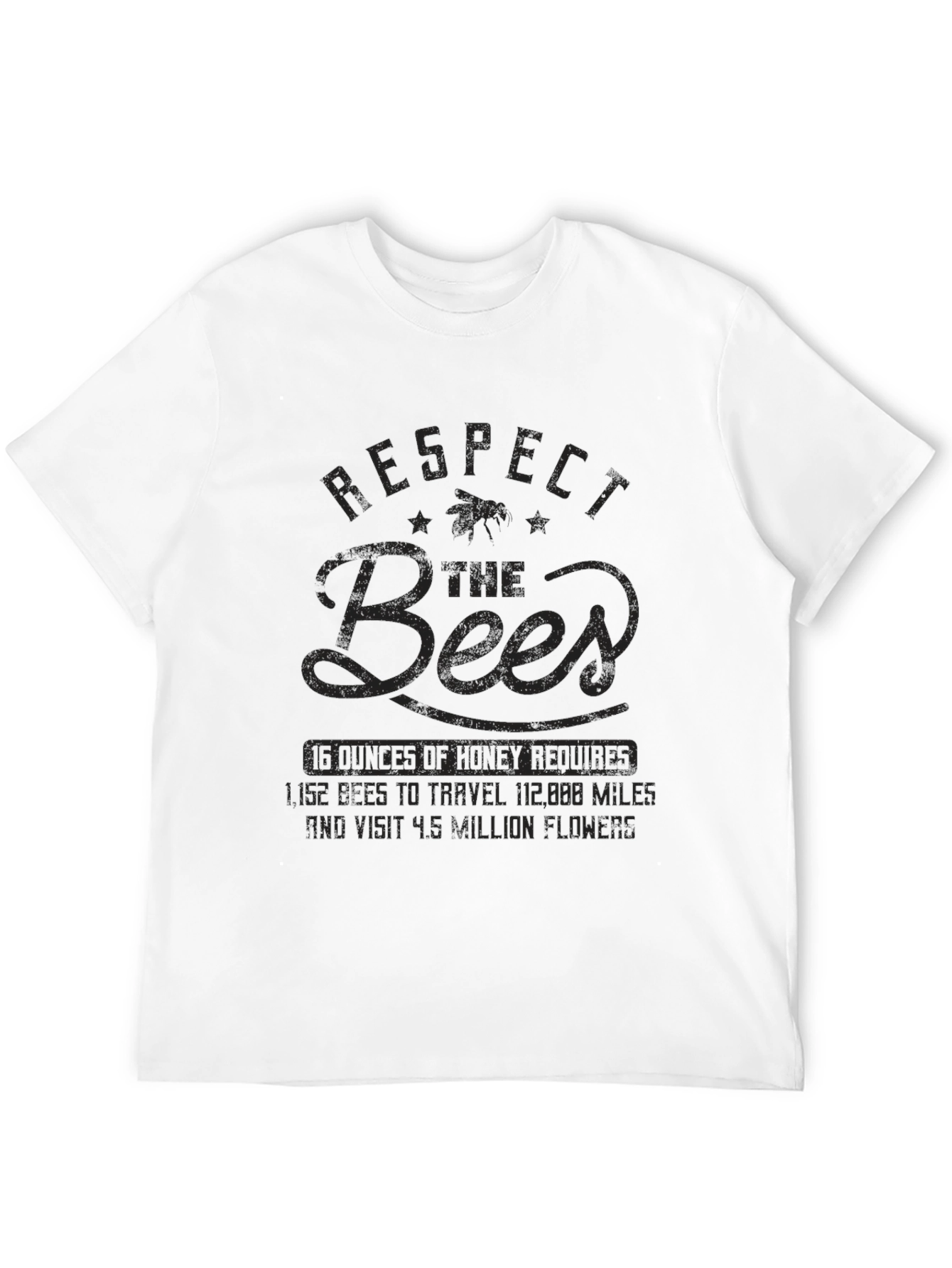 Respect the Bees Graphic T-Shirt - Black