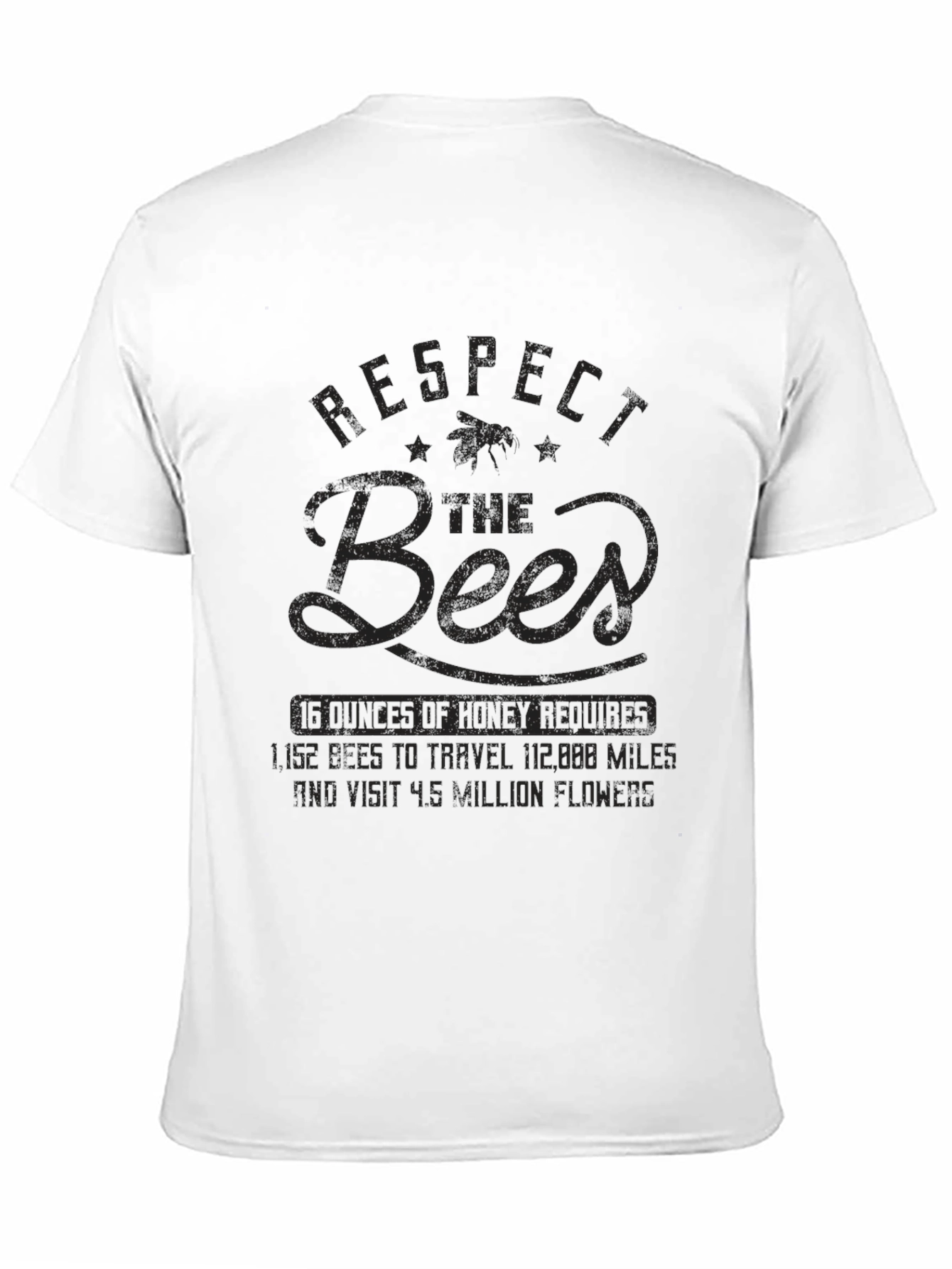 Respect the Bees Graphic T-Shirt - Black