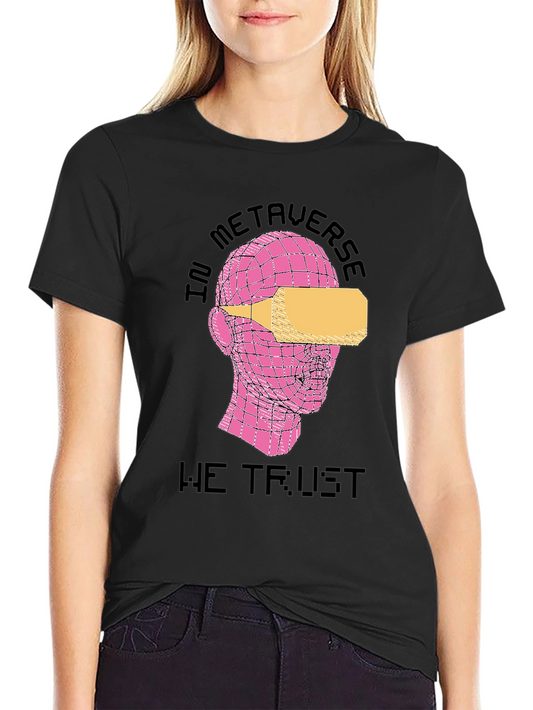 In Metaverse We Trust Black T-Shirt