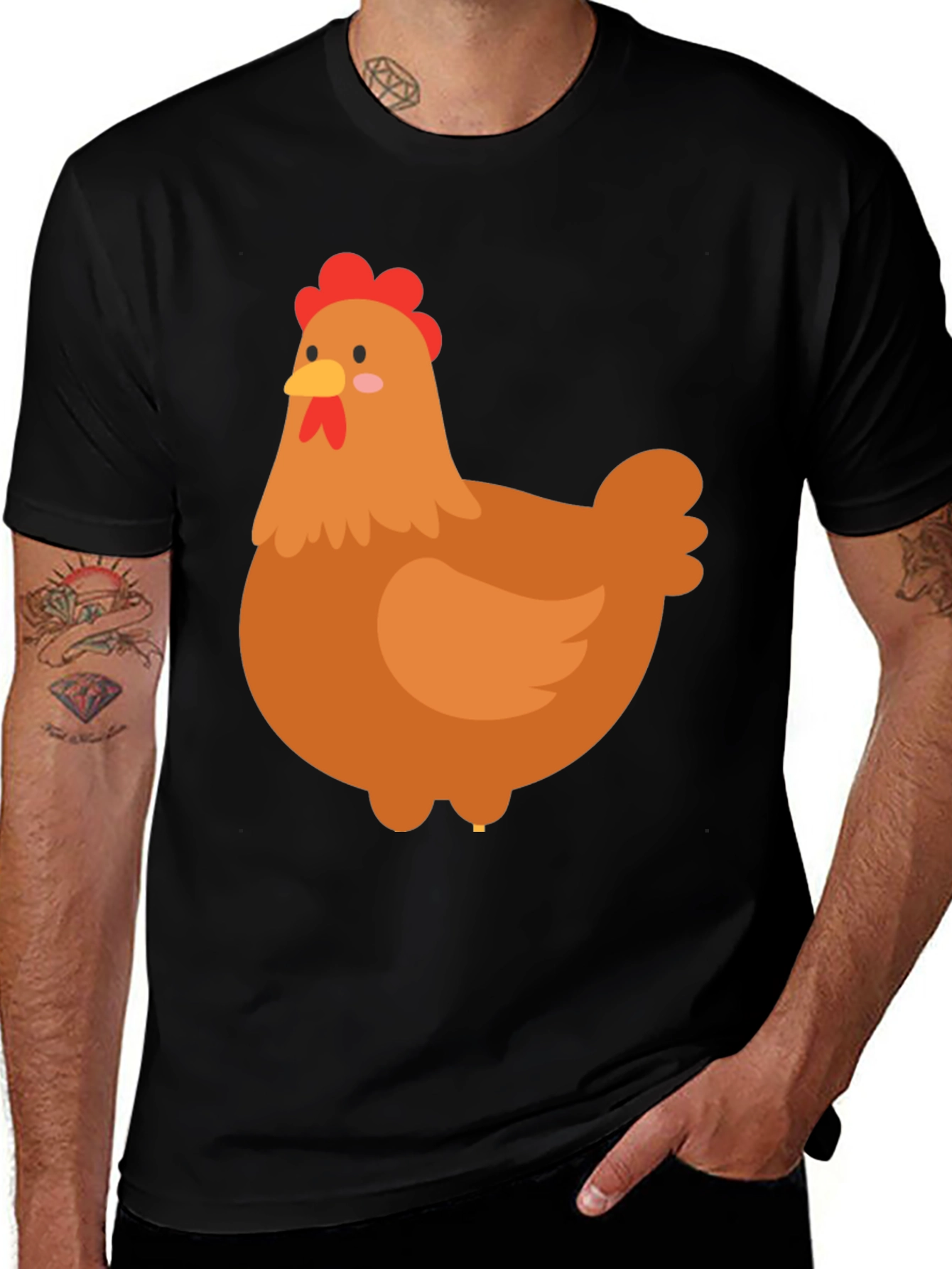 Funny Chicken Graphic Tee - Soft Cotton T-Shirt