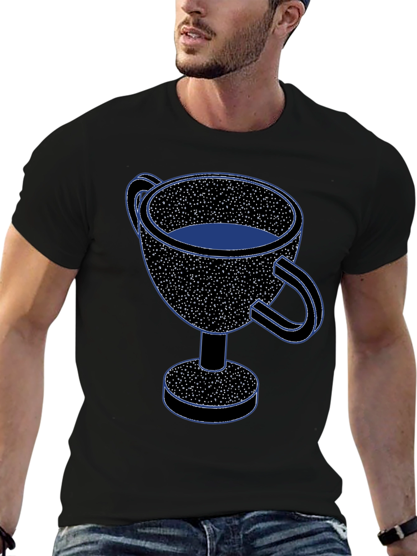 Trophy Cup Graphic Tee - Black