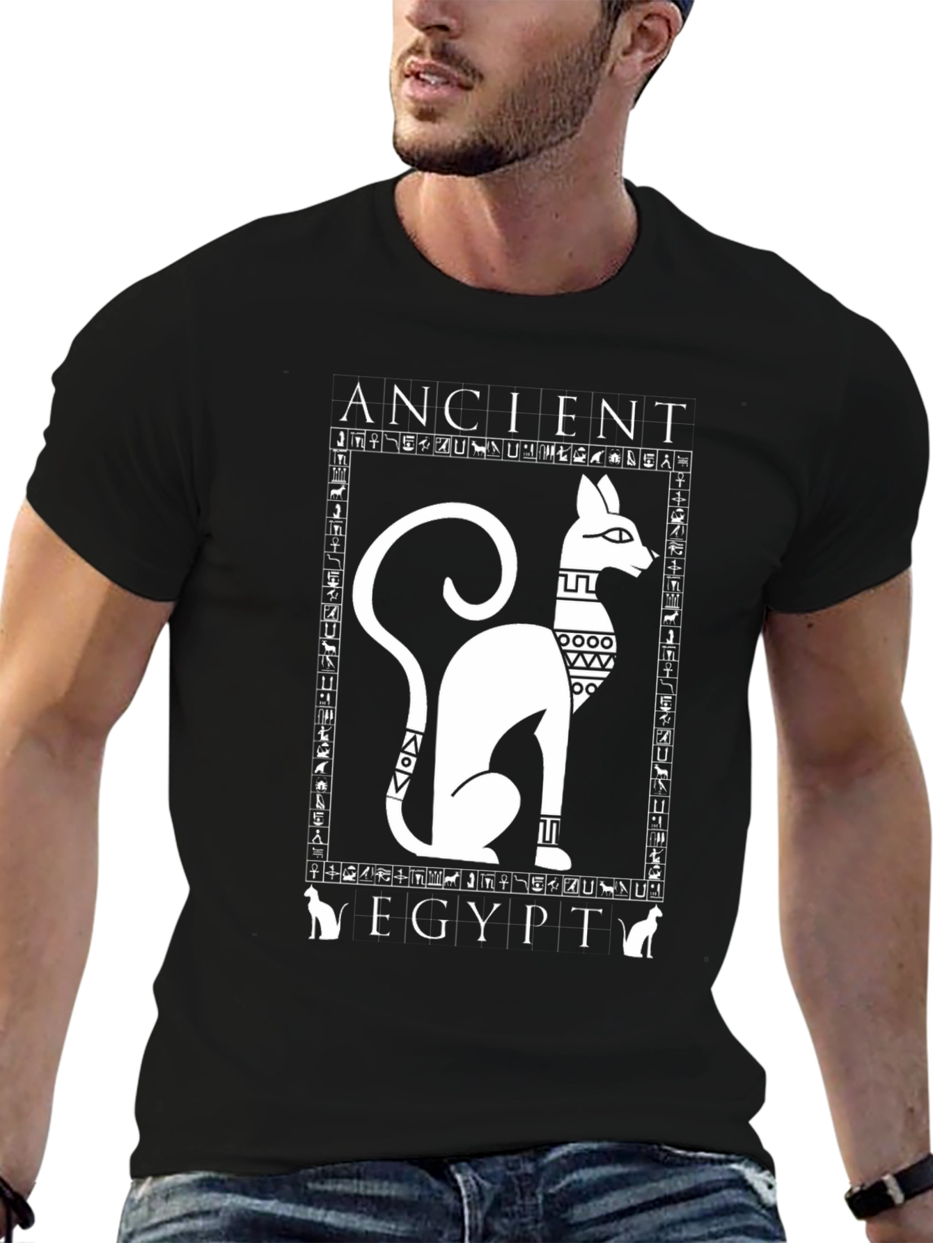 Ancient Egypt Cat Graphic T-Shirt