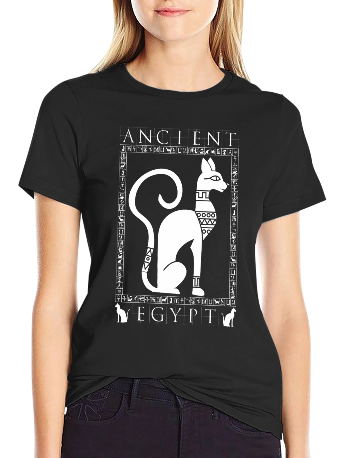 Ancient Egypt Cat Graphic T-Shirt