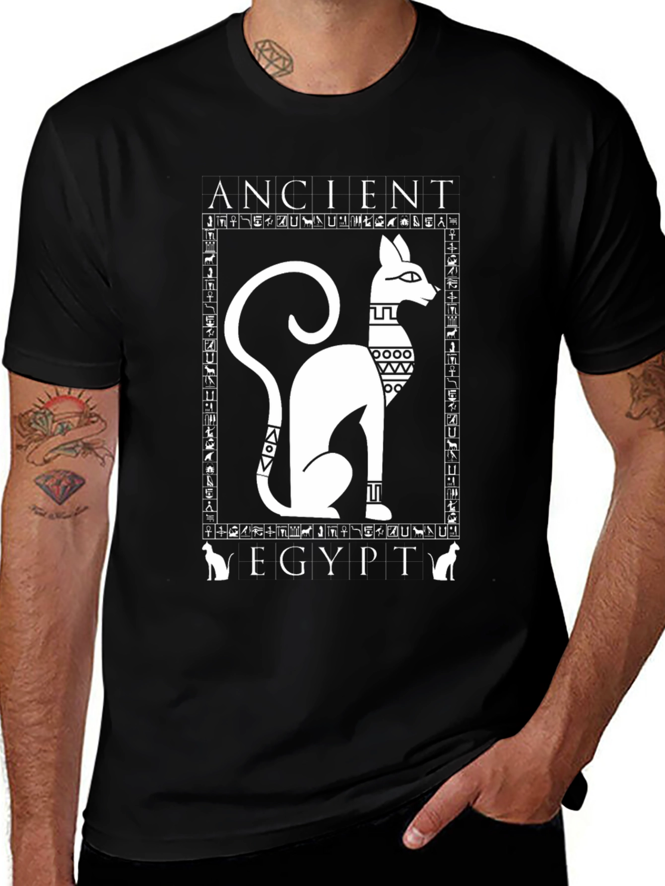 Ancient Egypt Cat Graphic T-Shirt