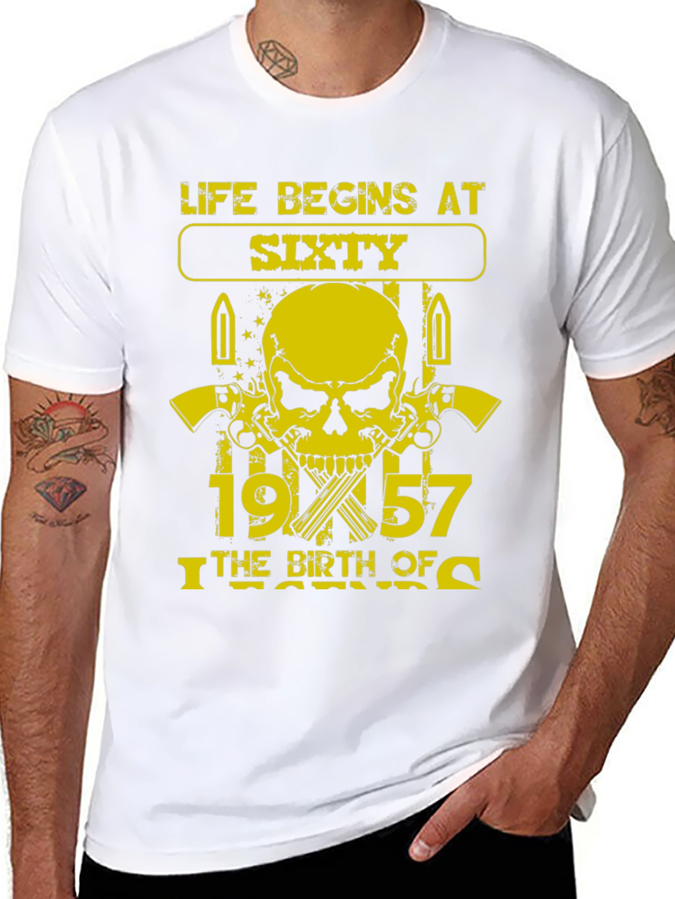 Life Begins at Sixty 1957 Birthday T-Shirt