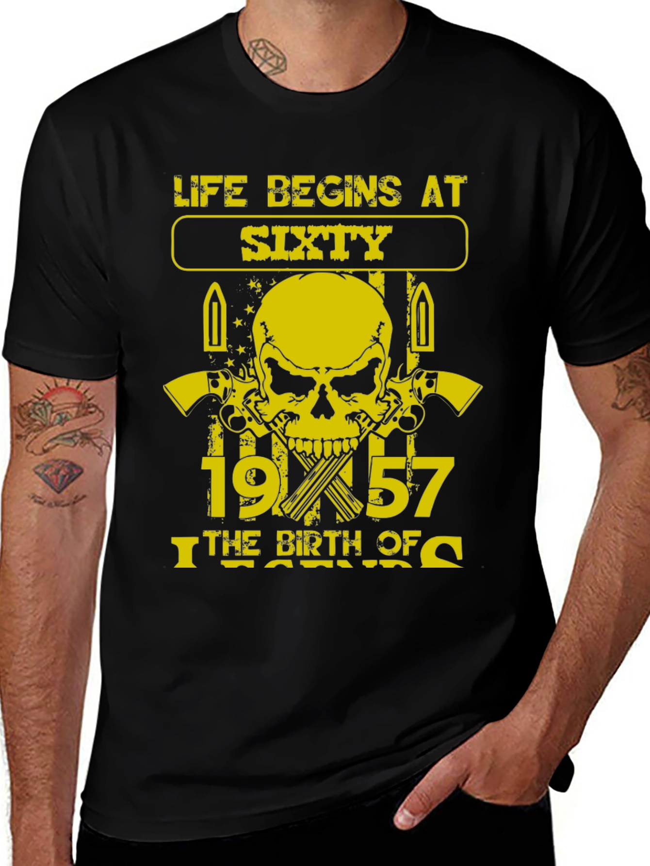 Life Begins at Sixty 1957 Birthday T-Shirt