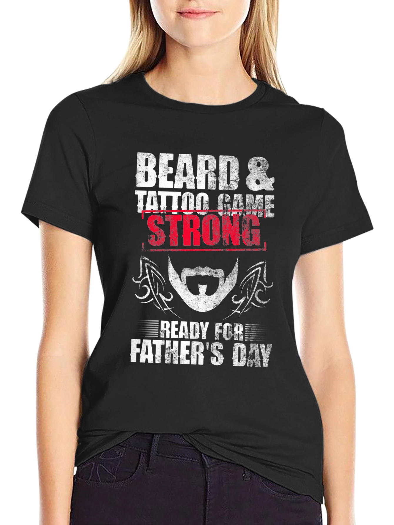 Beard & Tattoo Game Strong Fathers Day T-Shirt