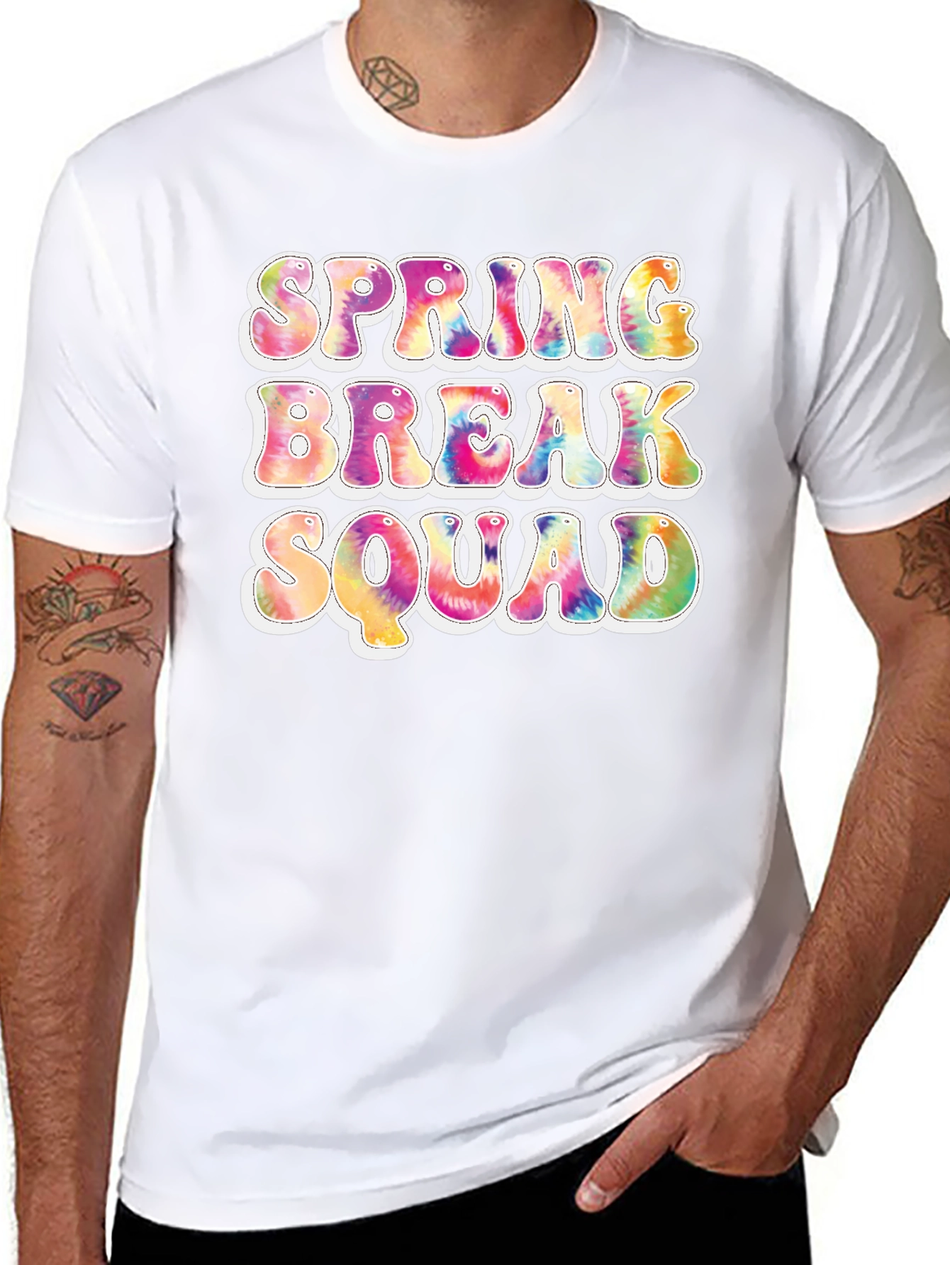 Spring Break Squad Tie Dye T-Shirt