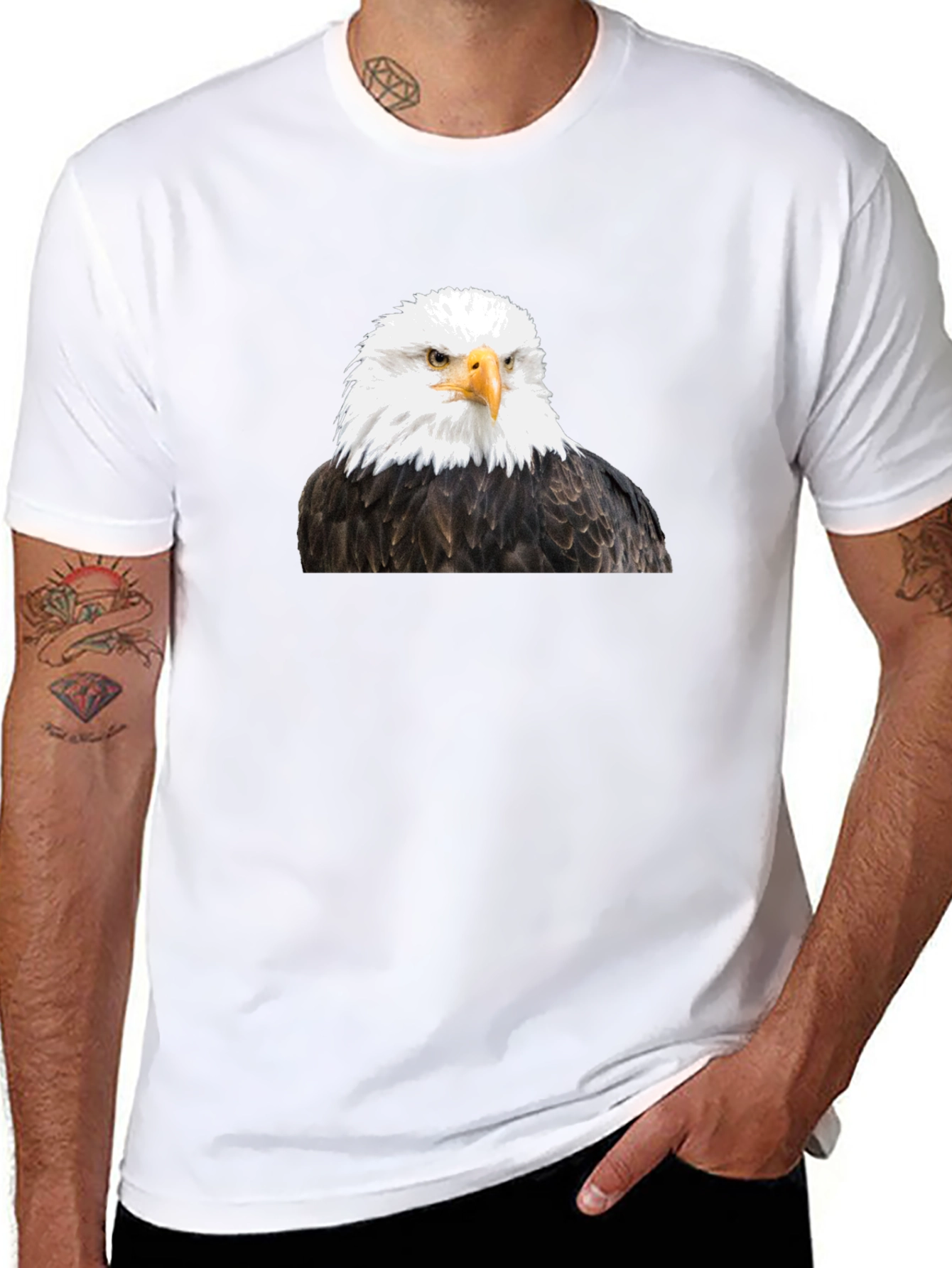 Bold Eagle Graphic Tee - Mens Black T-Shirt