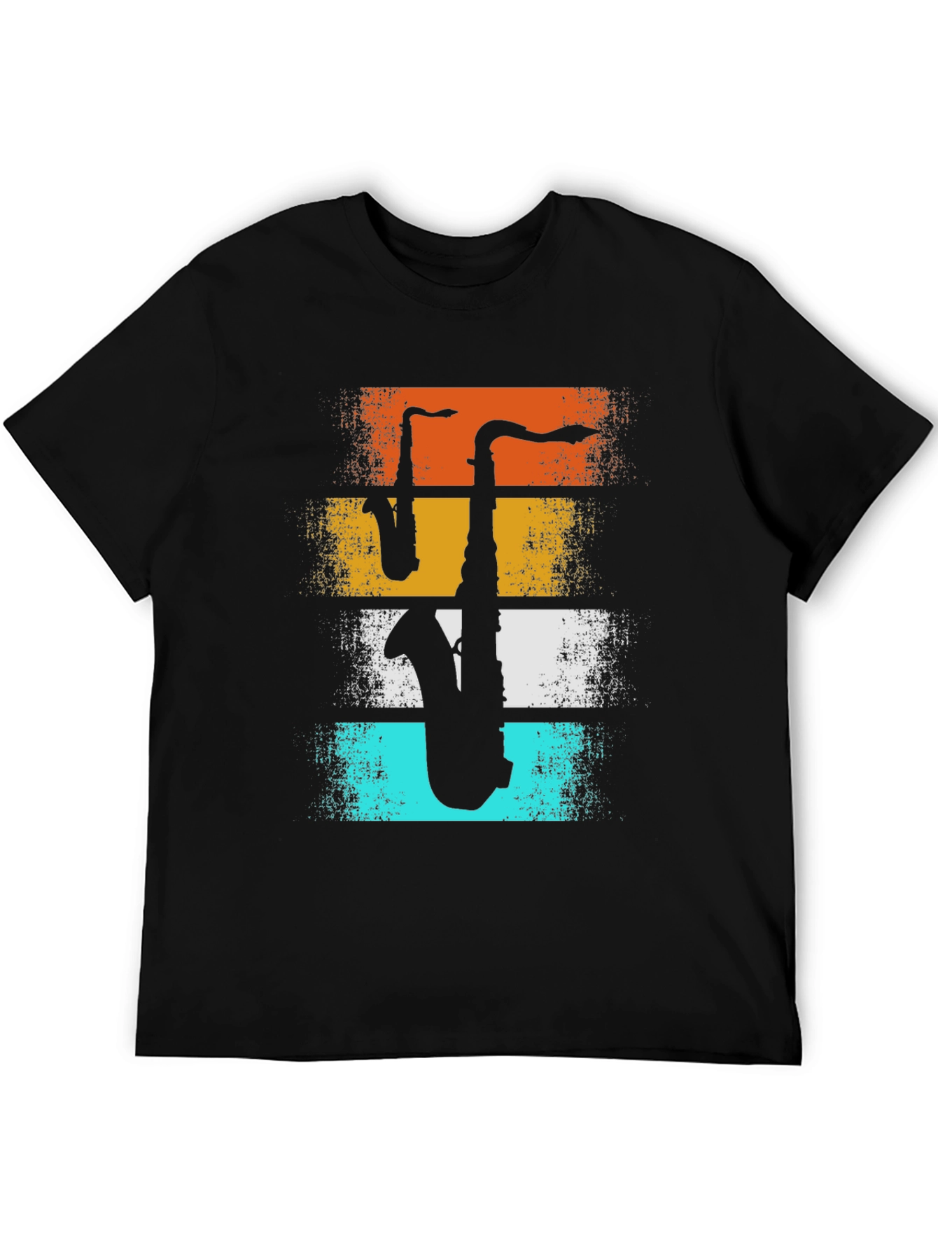 Retro Saxophone Graphic T-Shirt - Musical Instrument Tee