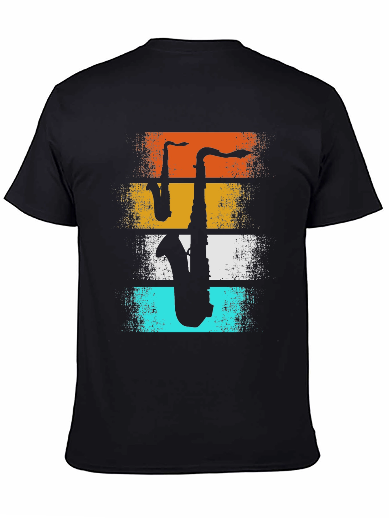 Retro Saxophone Graphic T-Shirt - Musical Instrument Tee